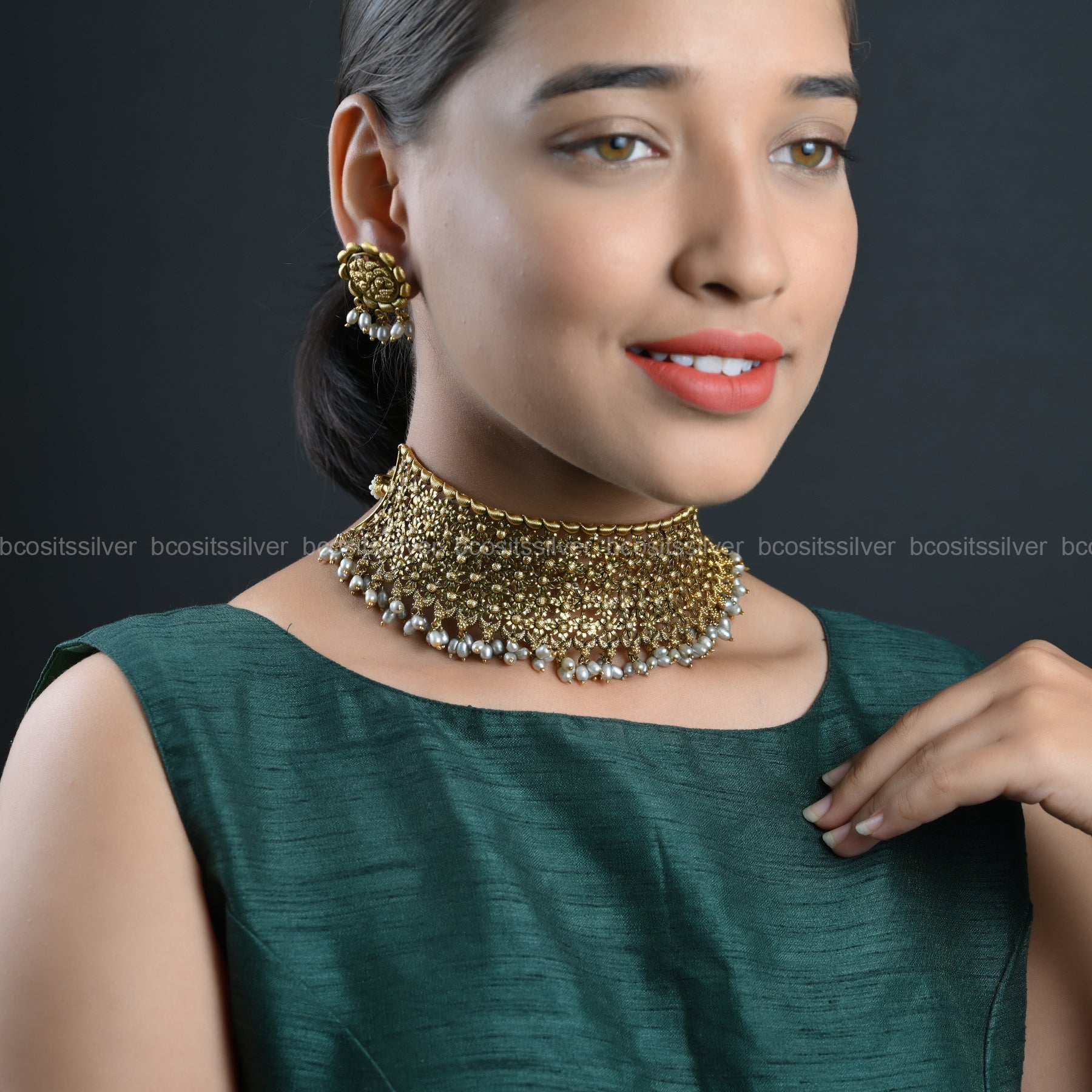 Gold Plated Navaratri Maharani Choker - 9090