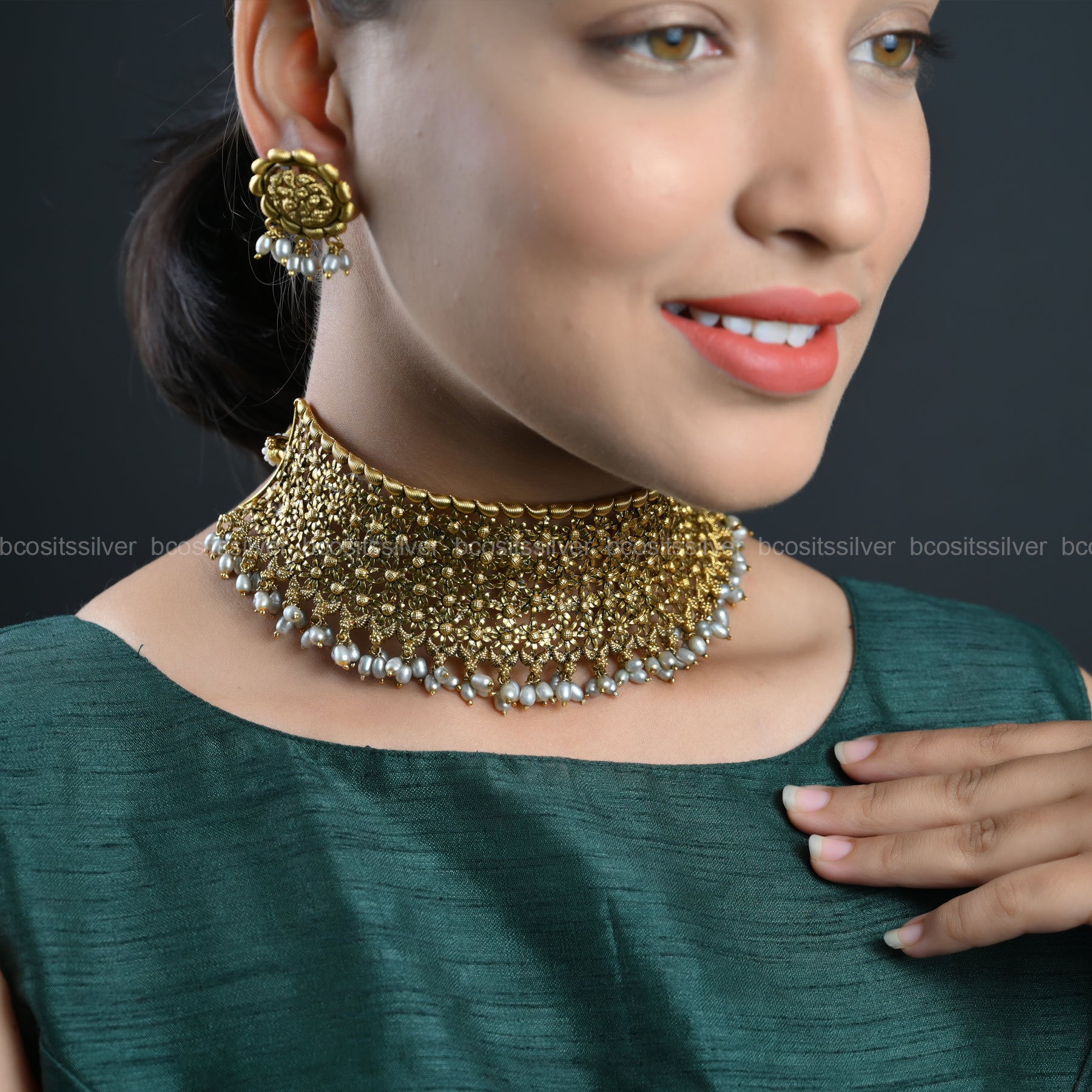 Gold Plated Navaratri Maharani Choker - 9090