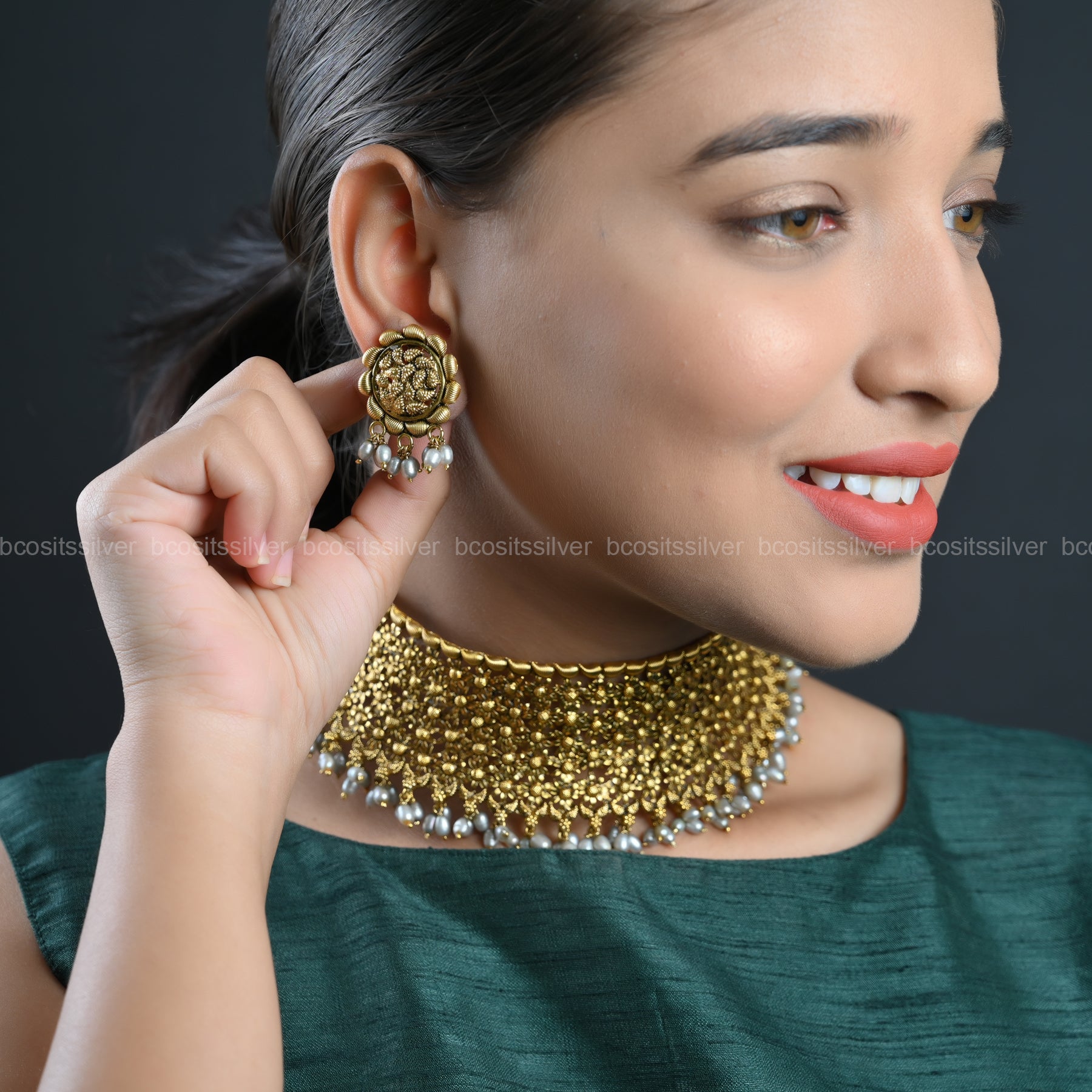 Gold Plated Navaratri Maharani Choker - 9090