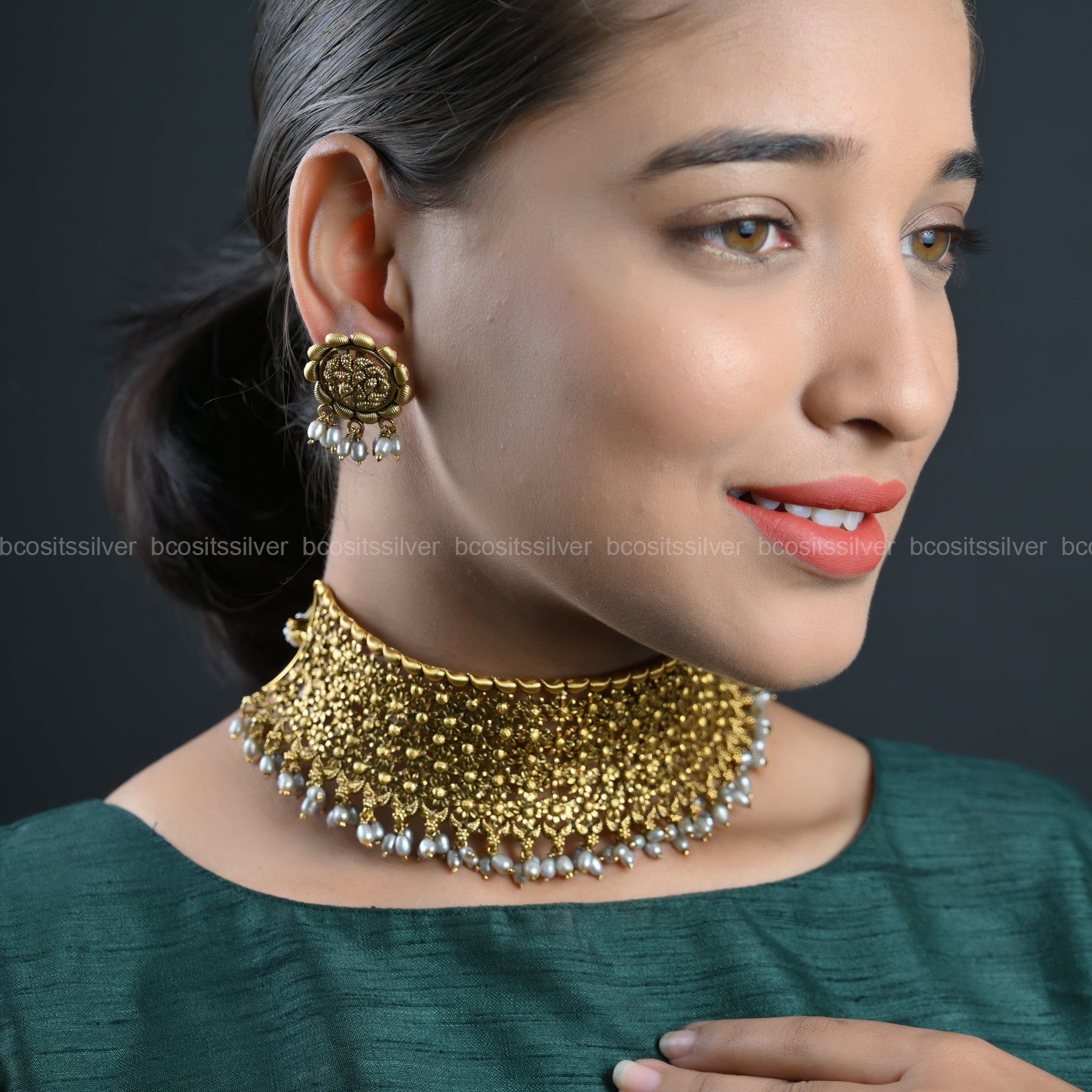 Gold Plated Navaratri Maharani Choker - 9090