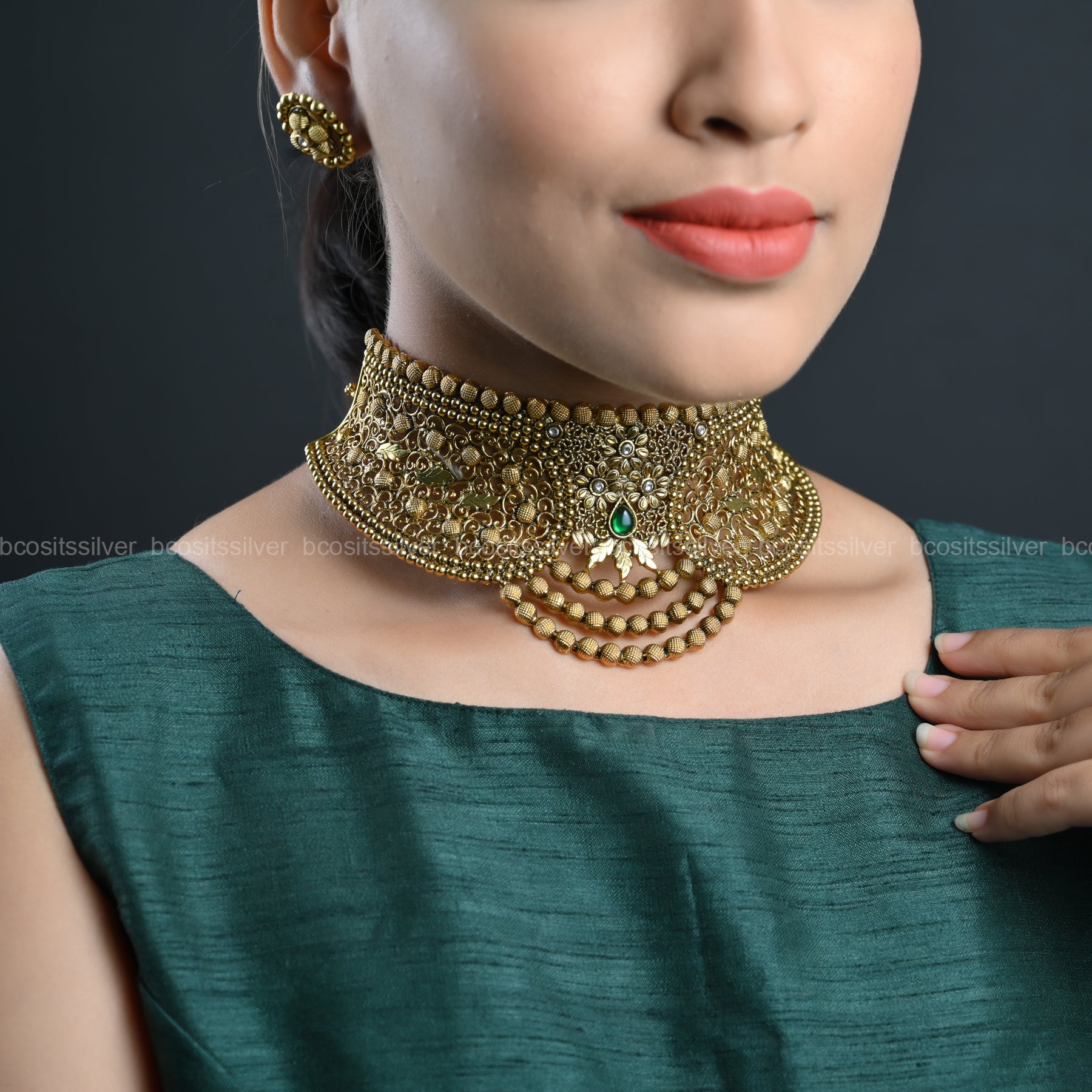 Gold Plated Navaratri Maharani Choker - 9081