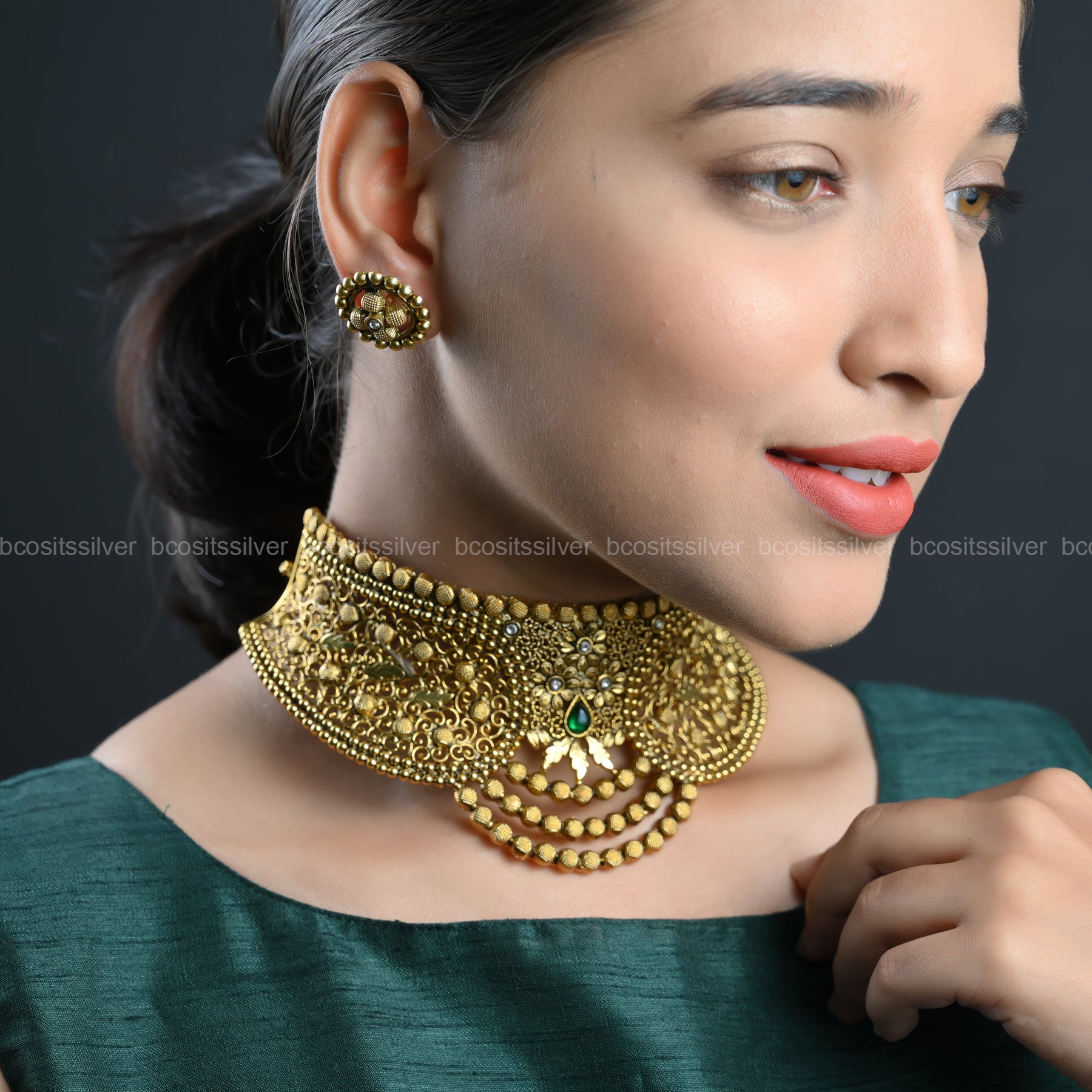 Gold Plated Navaratri Maharani Choker - 9081