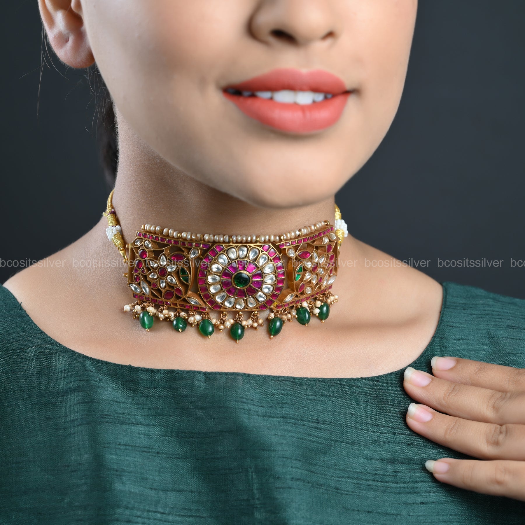 Gold Plated Kundan Choker - 337