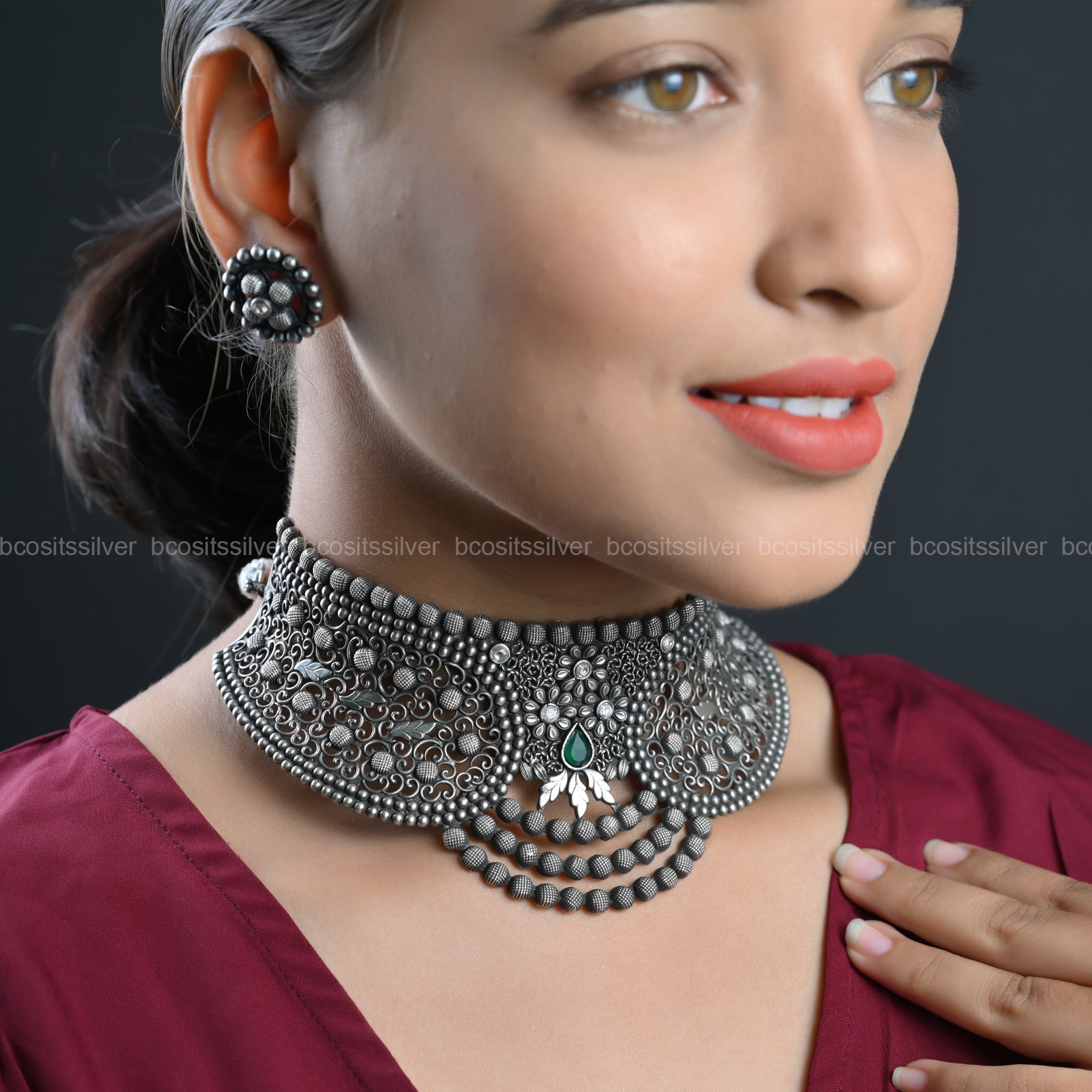 Oxidized Navaratri Maharani Choker - 9073