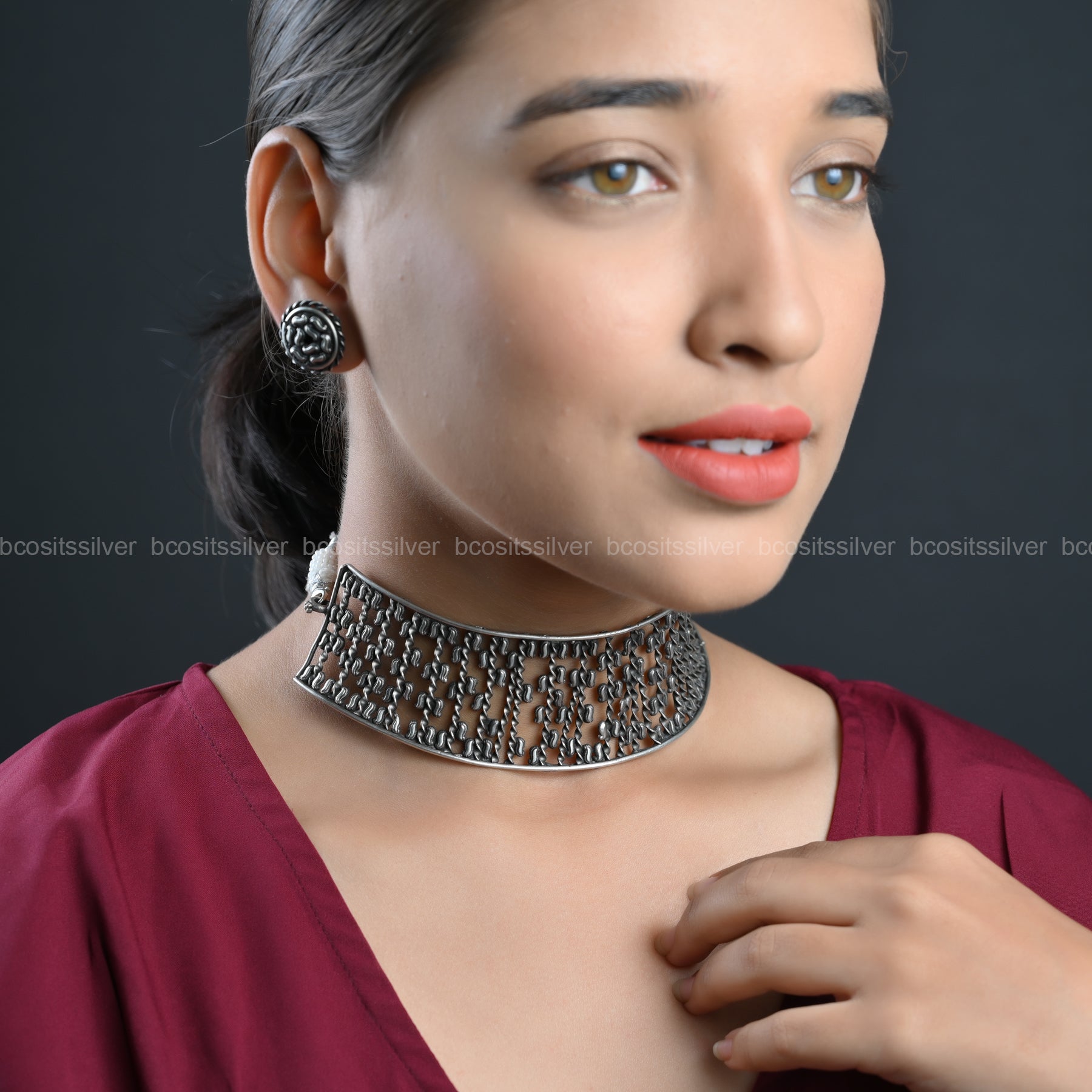 Oxidized Navaratri Maharani Choker - 9070