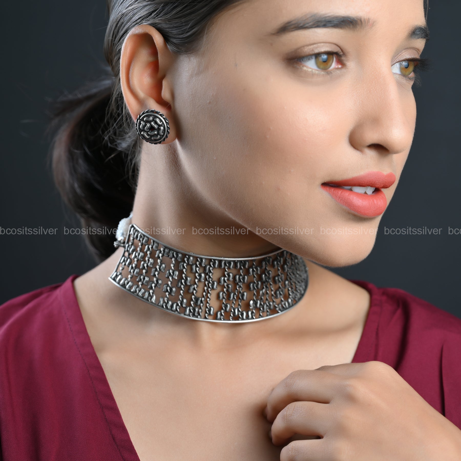 Oxidized Navaratri Maharani Choker - 9070