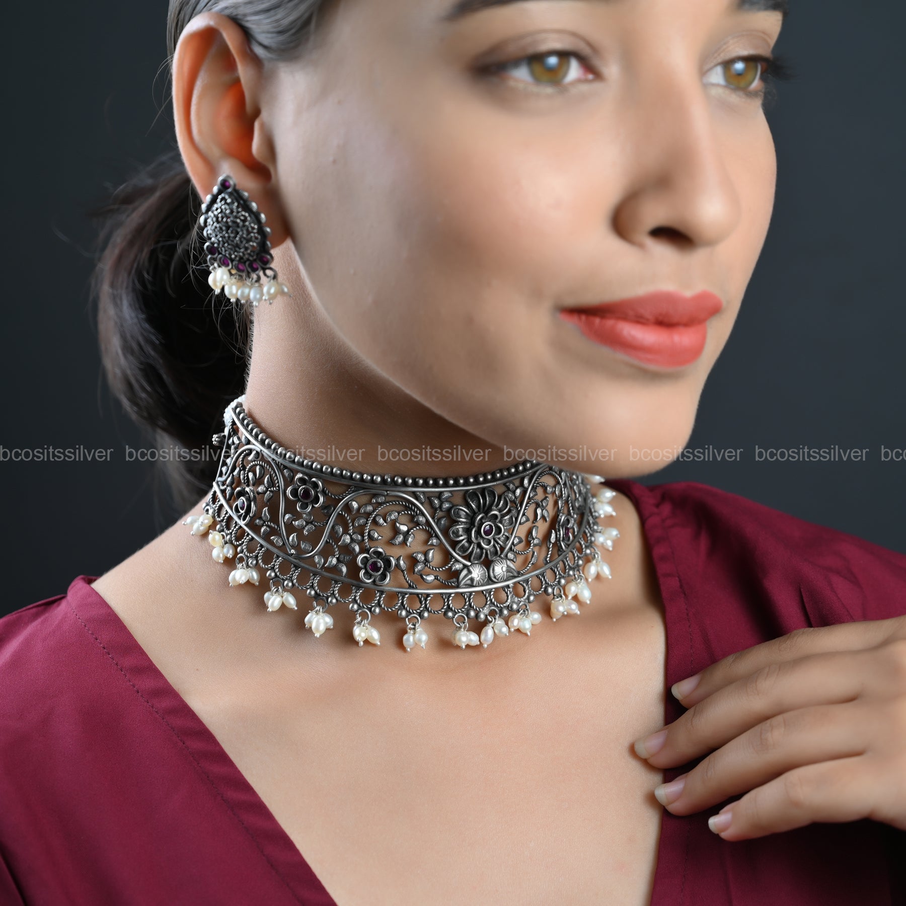 Oxidized Navaratri Maharani Choker - 067