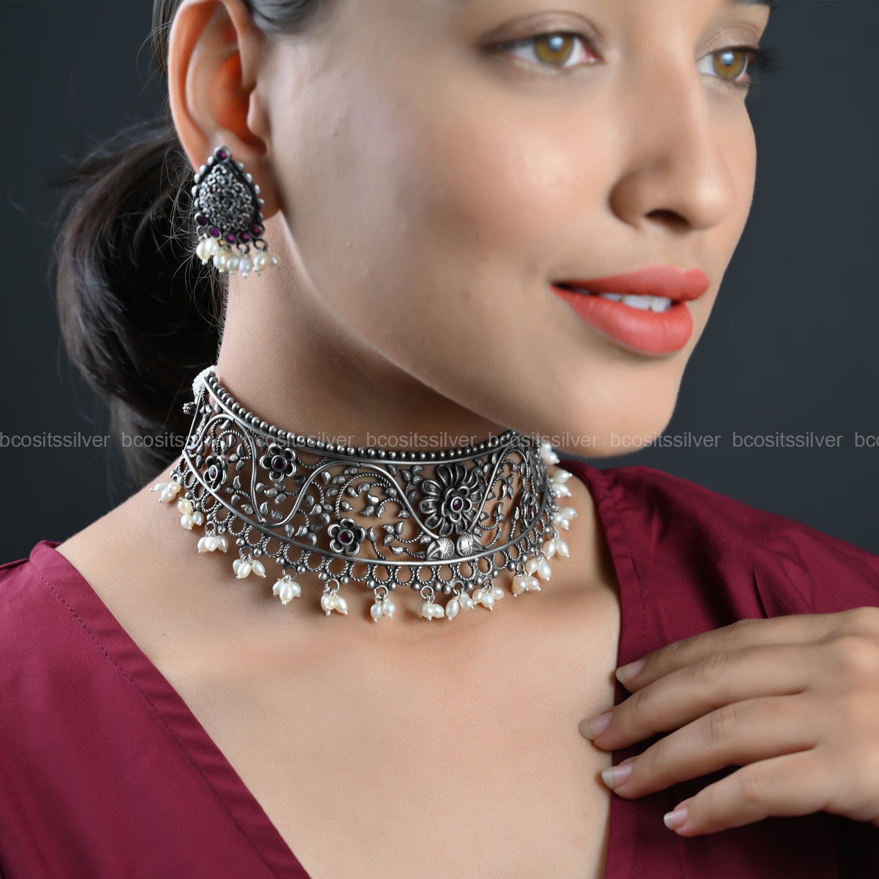 Oxidized Navaratri Maharani Choker - 067