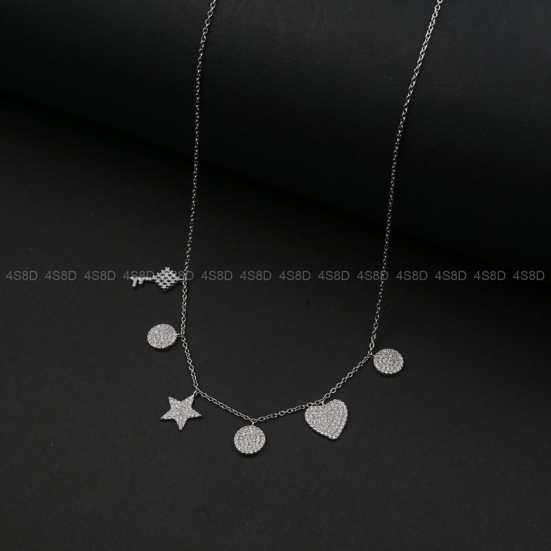 Silver Pendant with Chain - 0124