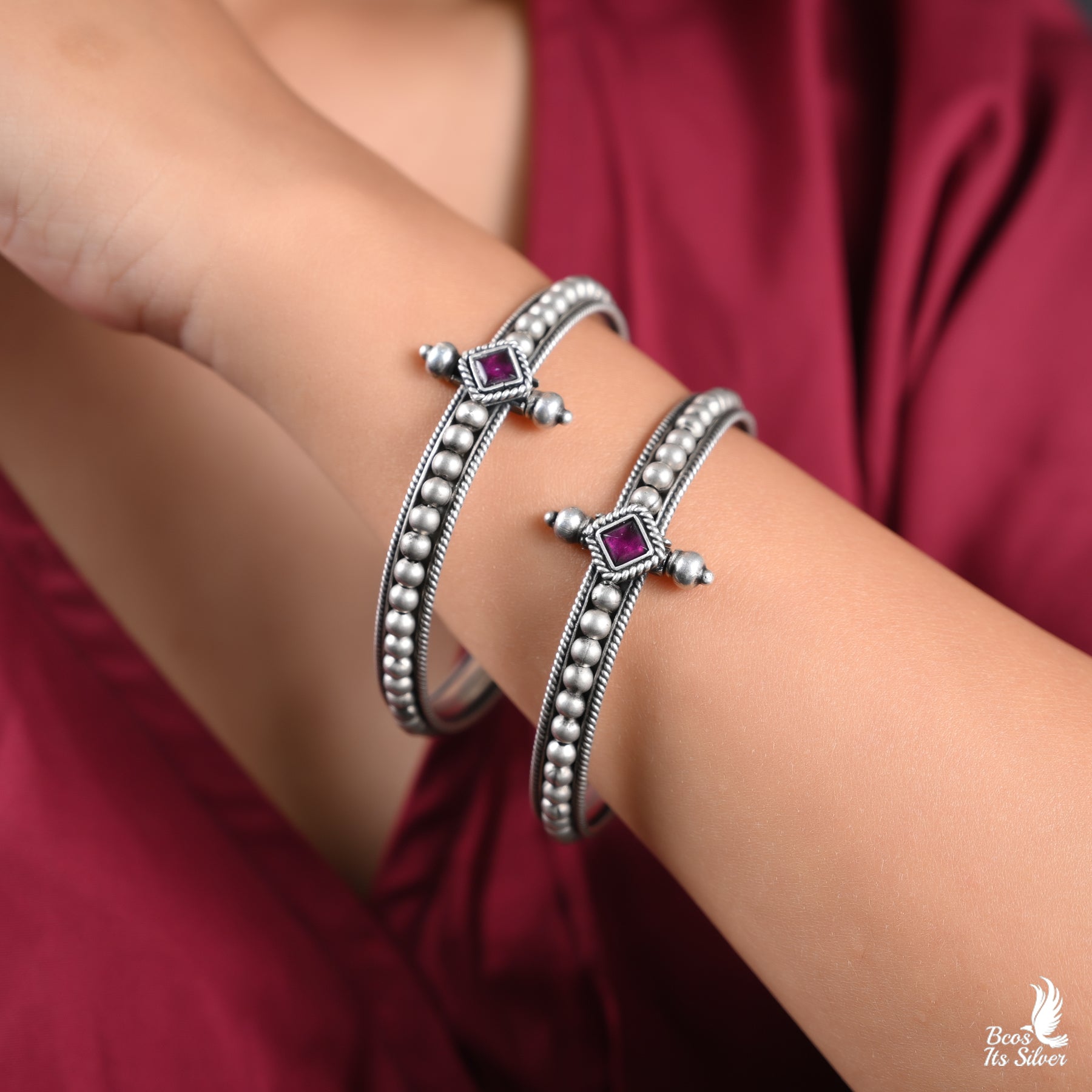 Oxidized Bangle - 2404