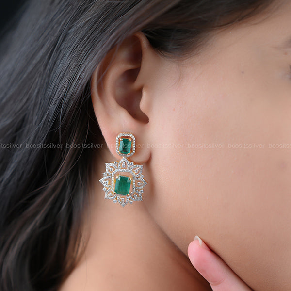 THEIA DIAMOND lOOK SWAROSKI EARRING - 4354 - ( MADE TO ORDER )