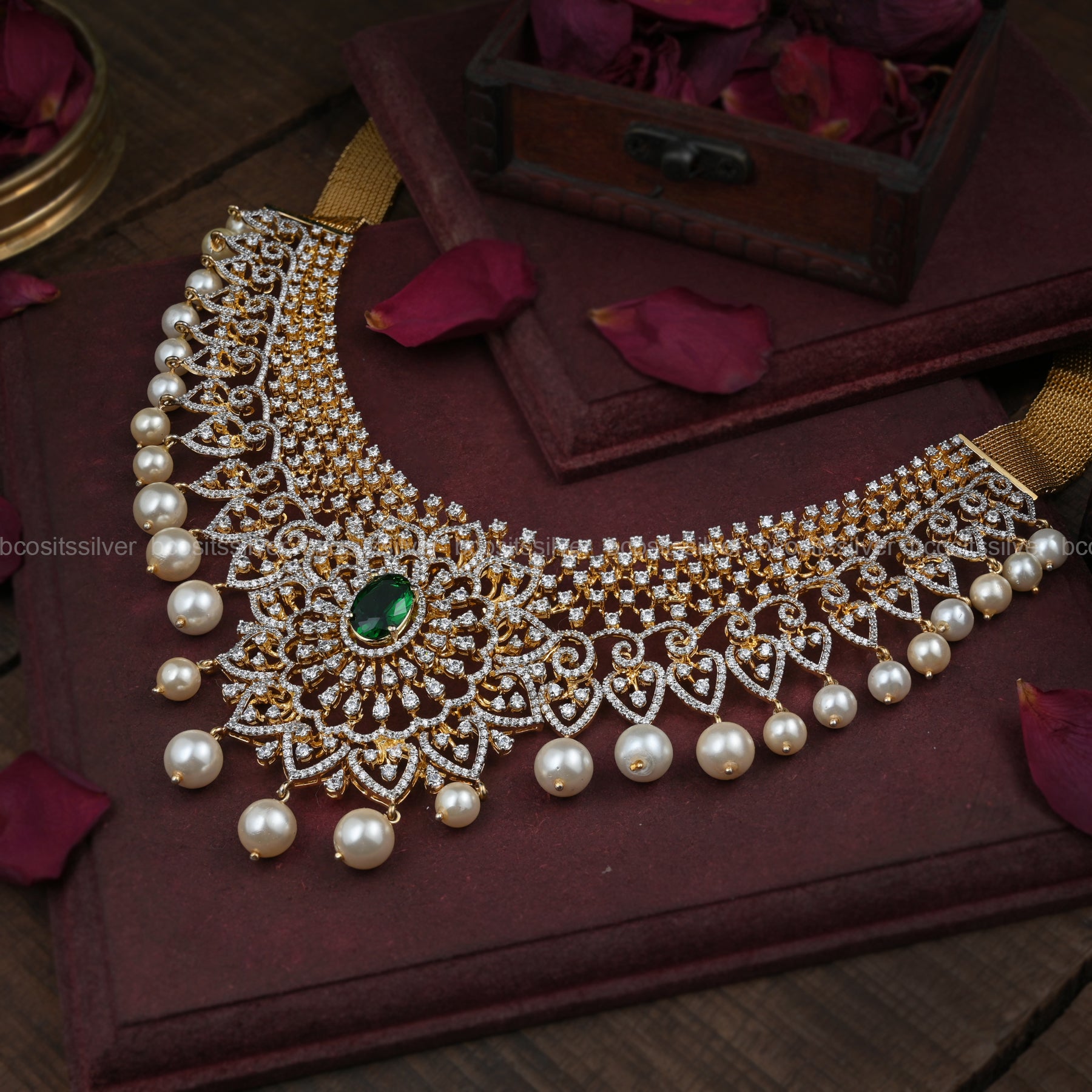 Theia Diamond Look Necklace - 5247 - ( MADE TO ORDER )