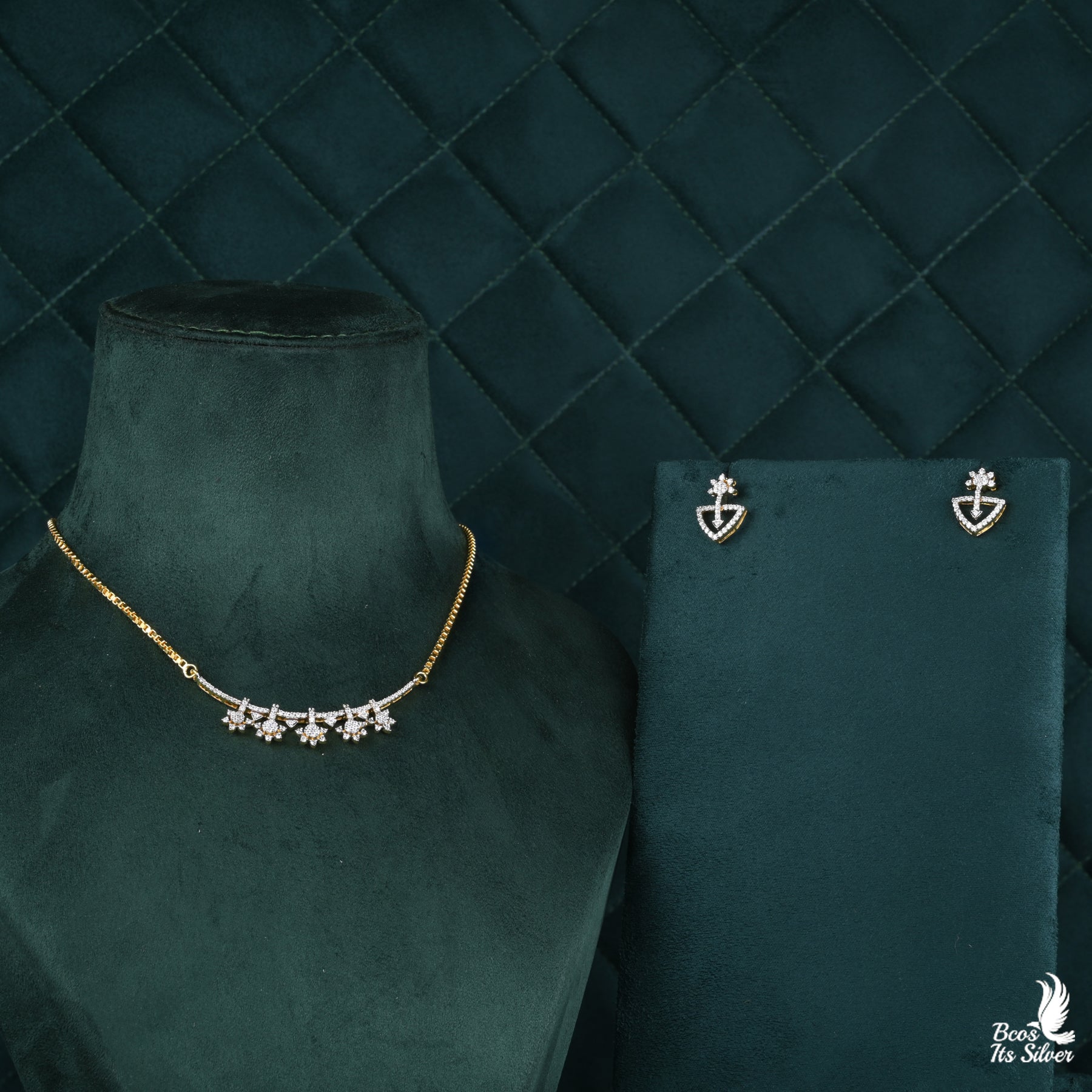 Theia diamond Look Neckpiece only- 2474