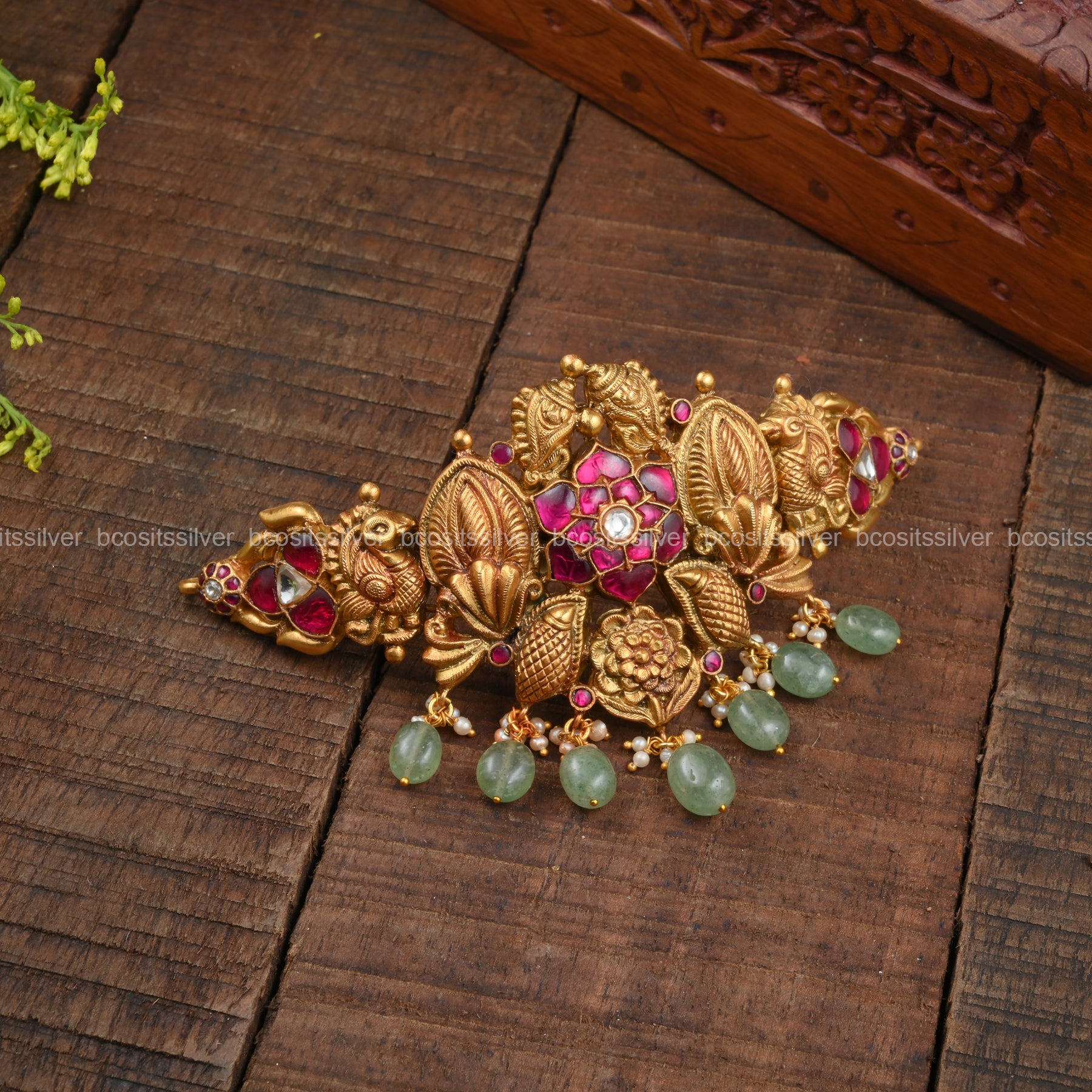 Kundan Peacock with Flower Choker - 1360