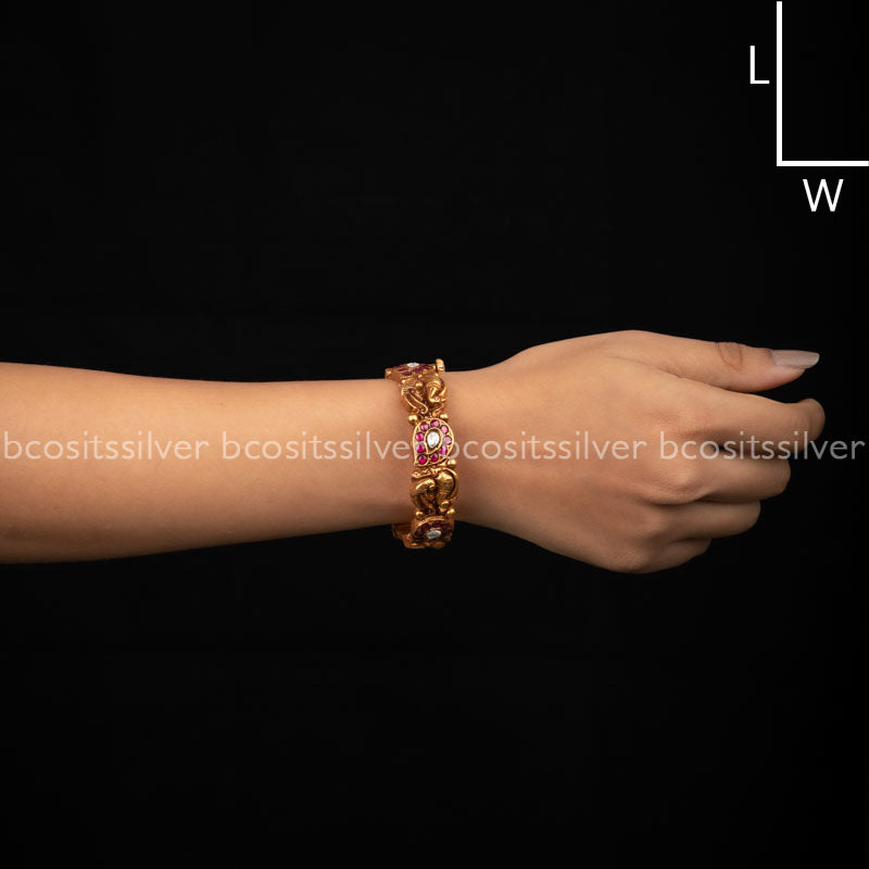 Kundan peacock Bangle - 2001