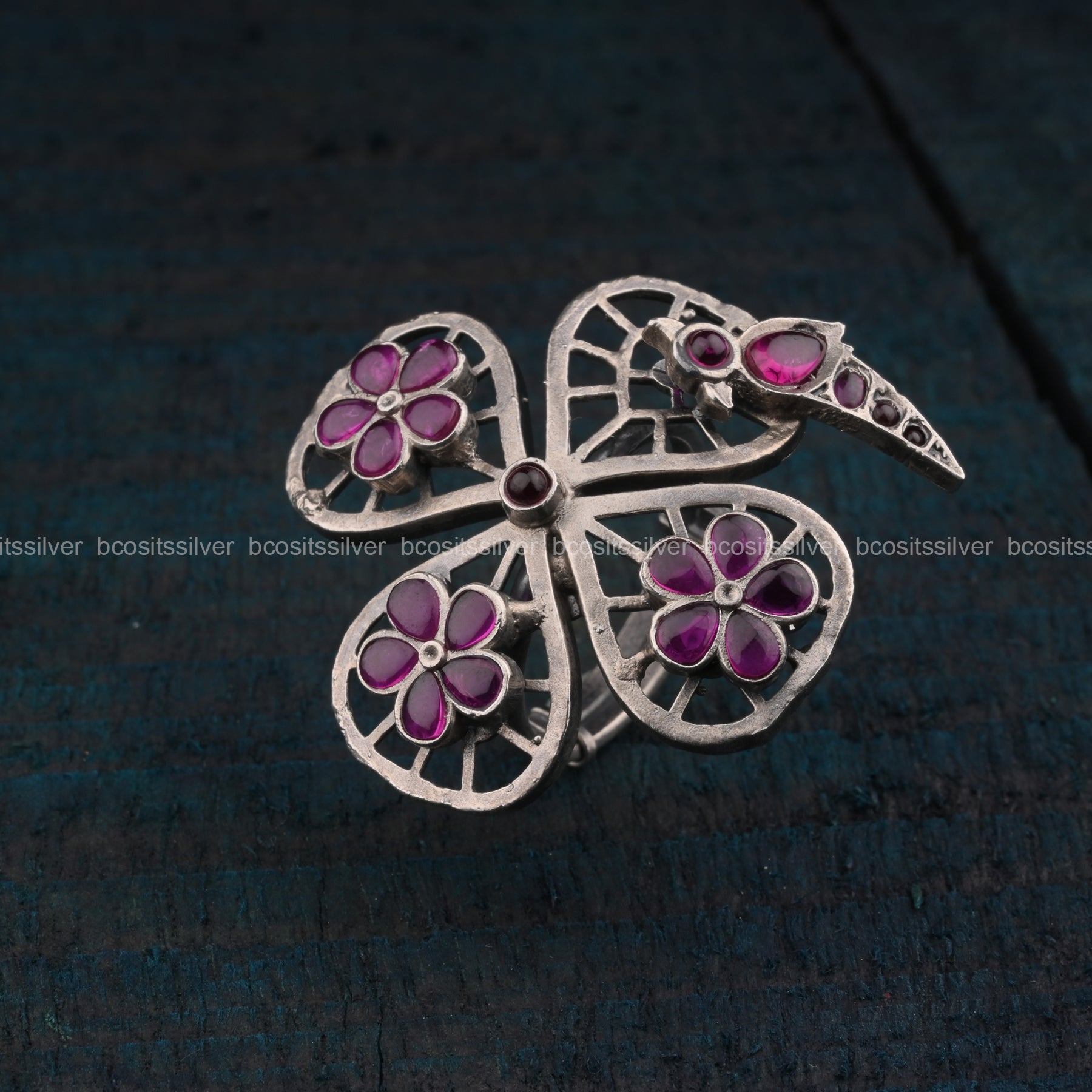 Oxidized Diwali Finger Ring - 1585