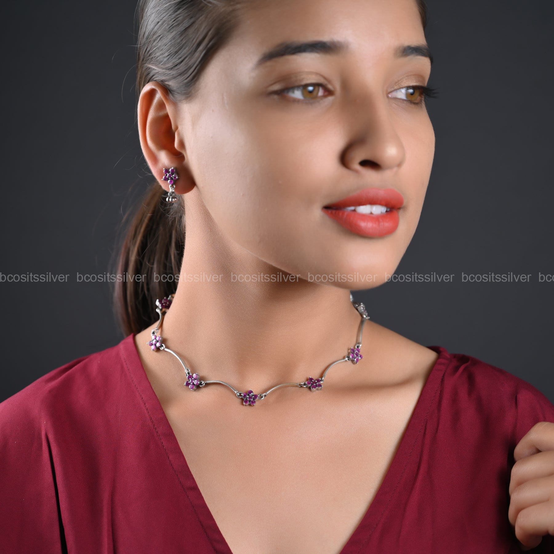 Oxidized Neckpiece - 1240