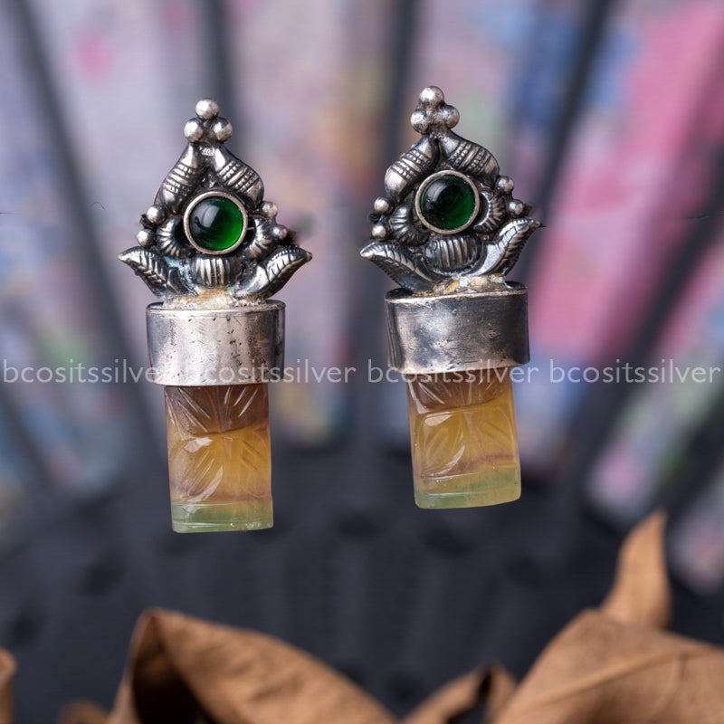 Pure 925 Silver Oxidized Baani Earring - 1776