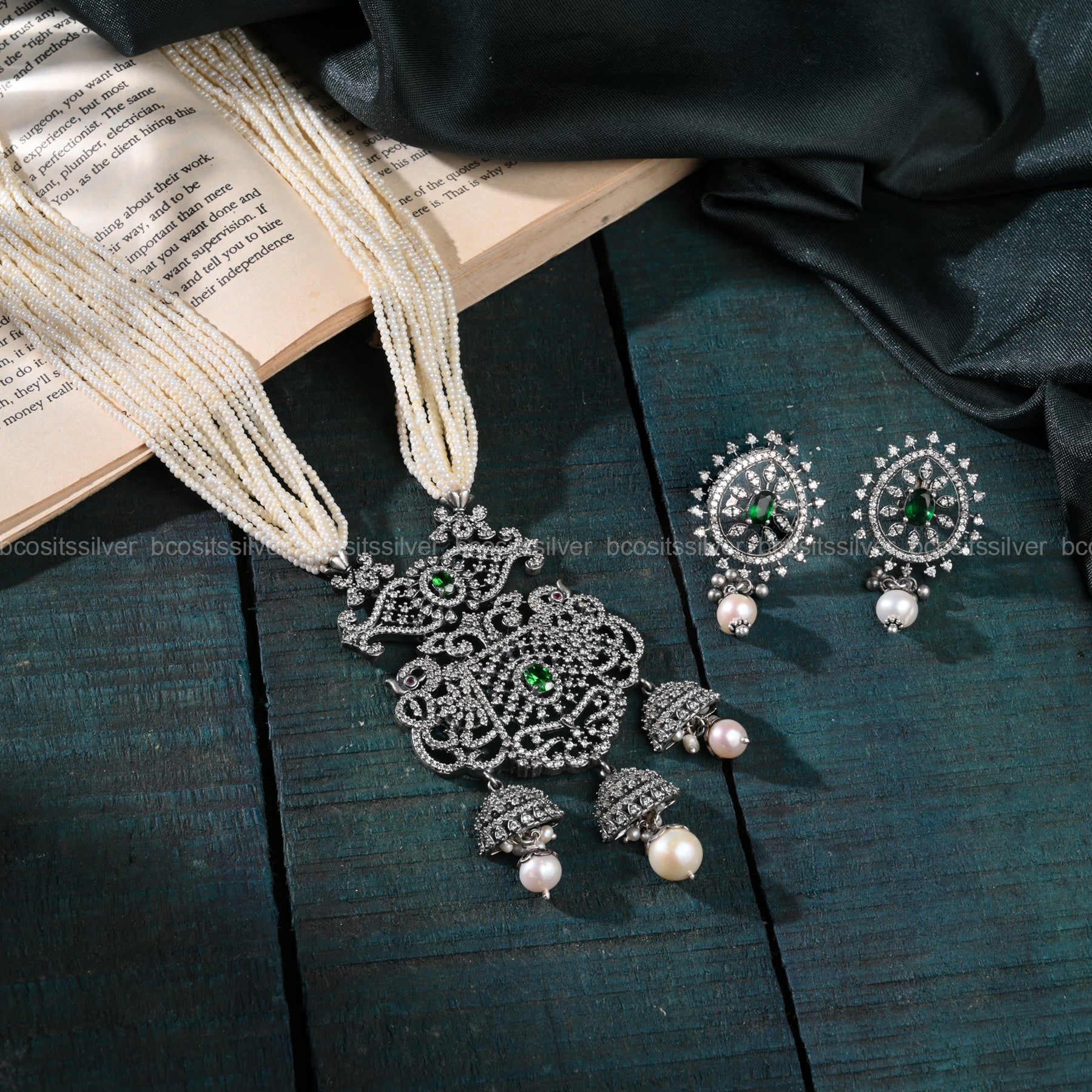 Pure 925 Silver Oxidized Haram- 320