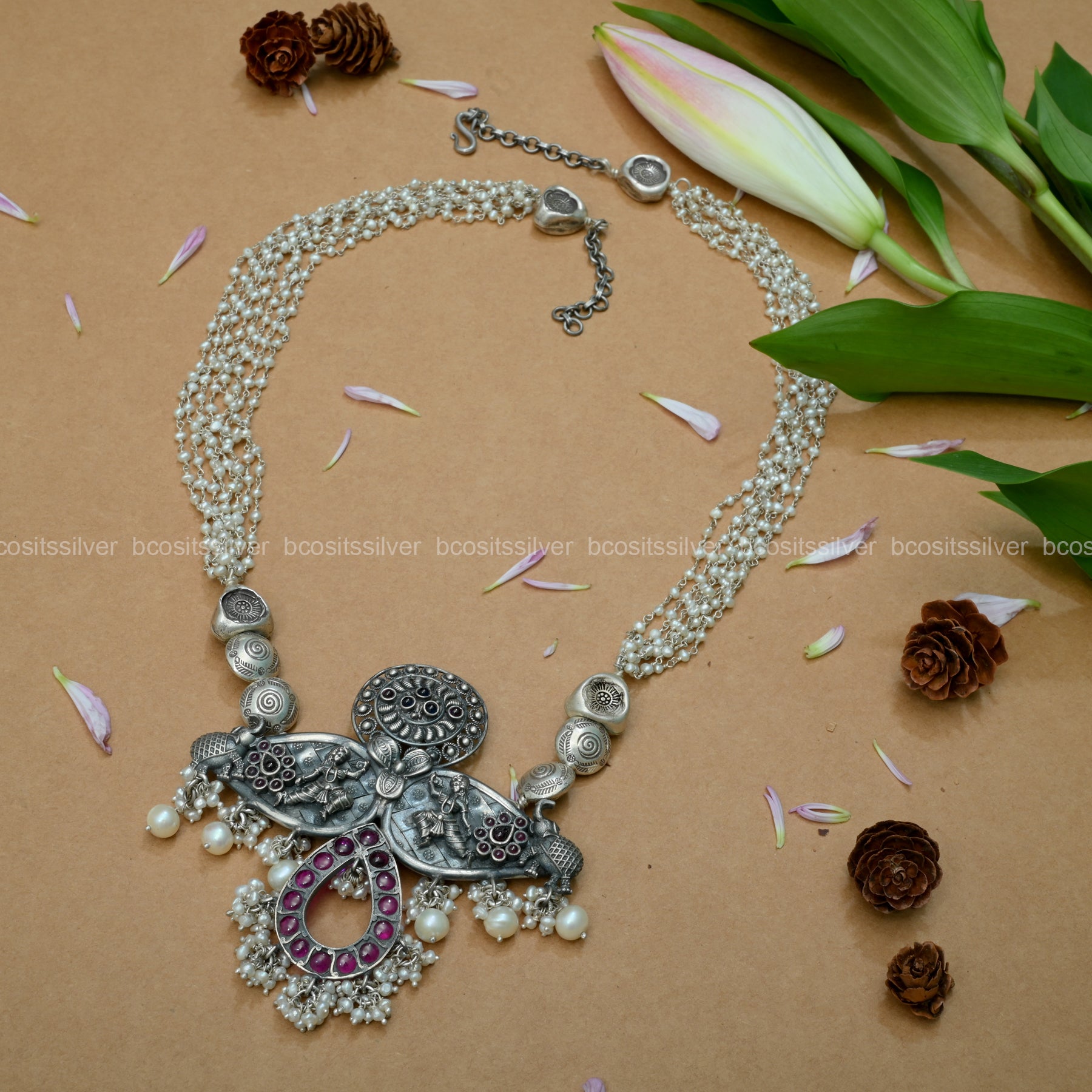 Pure 925 Silver Oxidized Haram - 1007