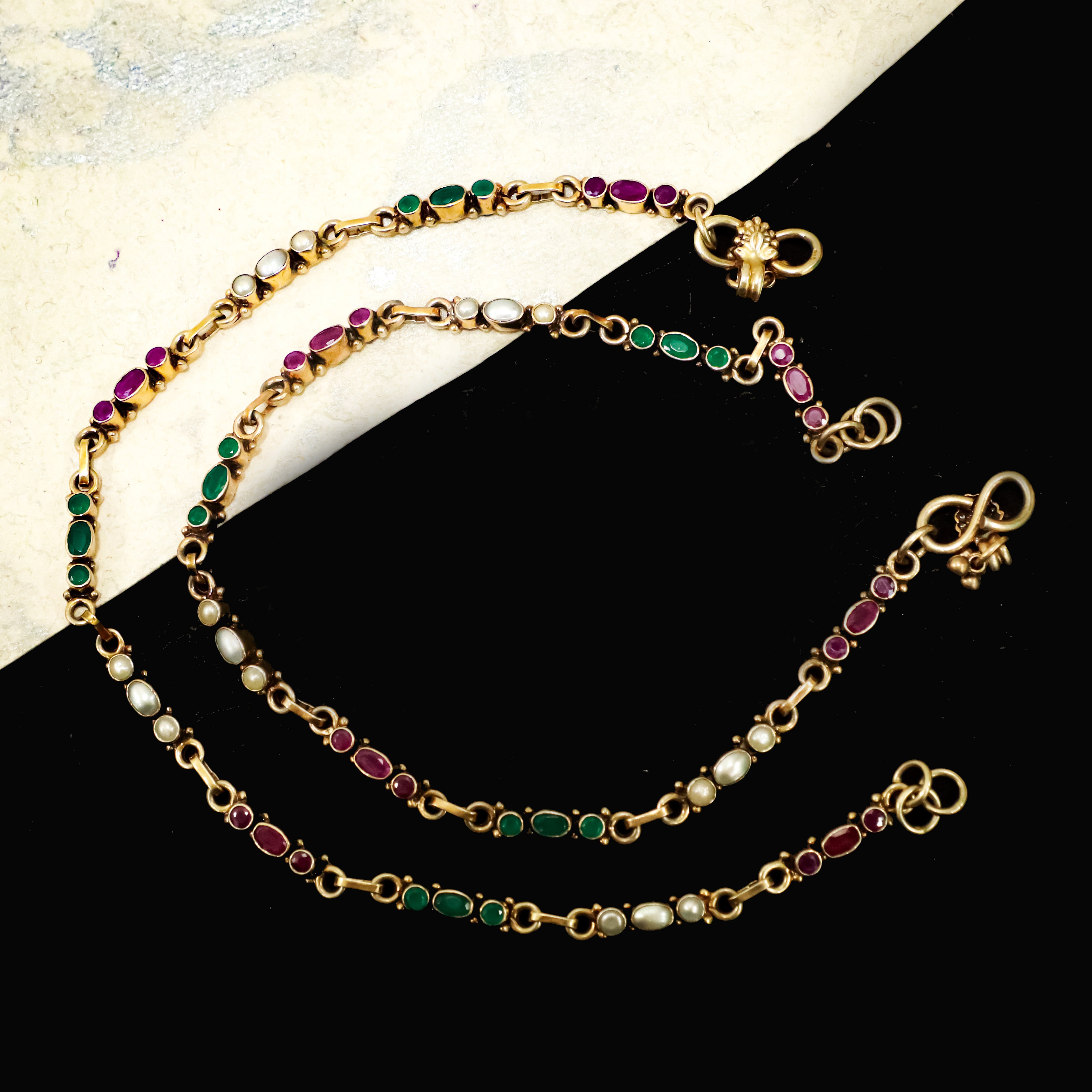 Silver 925 Gold Plated Anklet - 5323