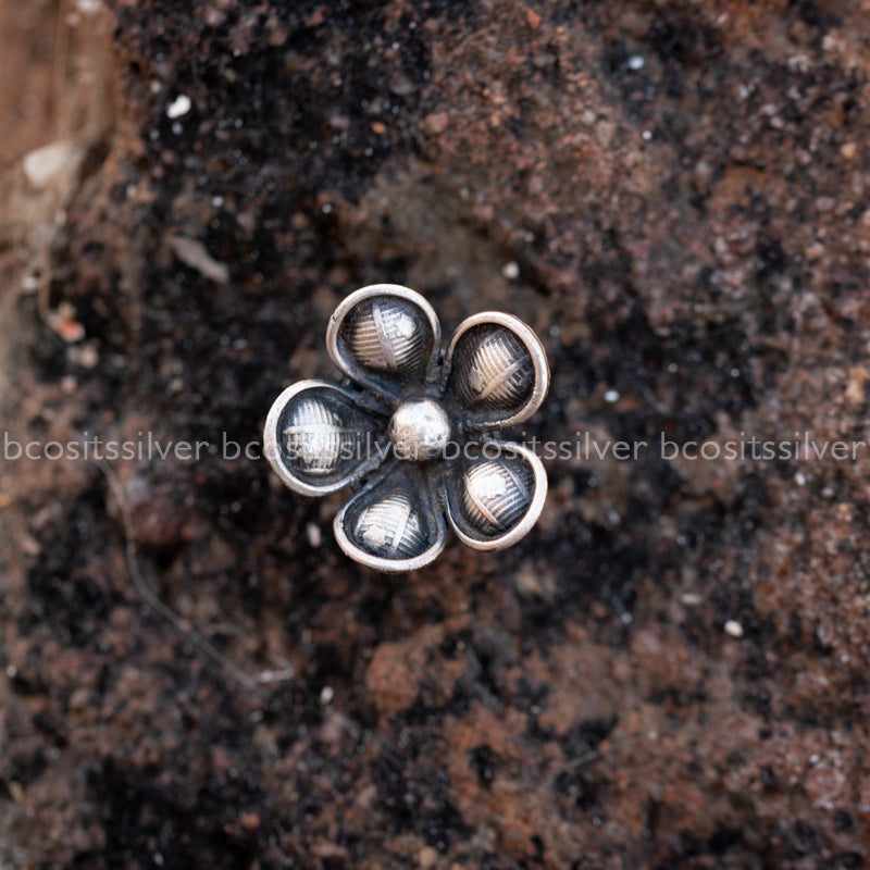 Silver oxidized - Bun Pin ( Five Layer ) -9183