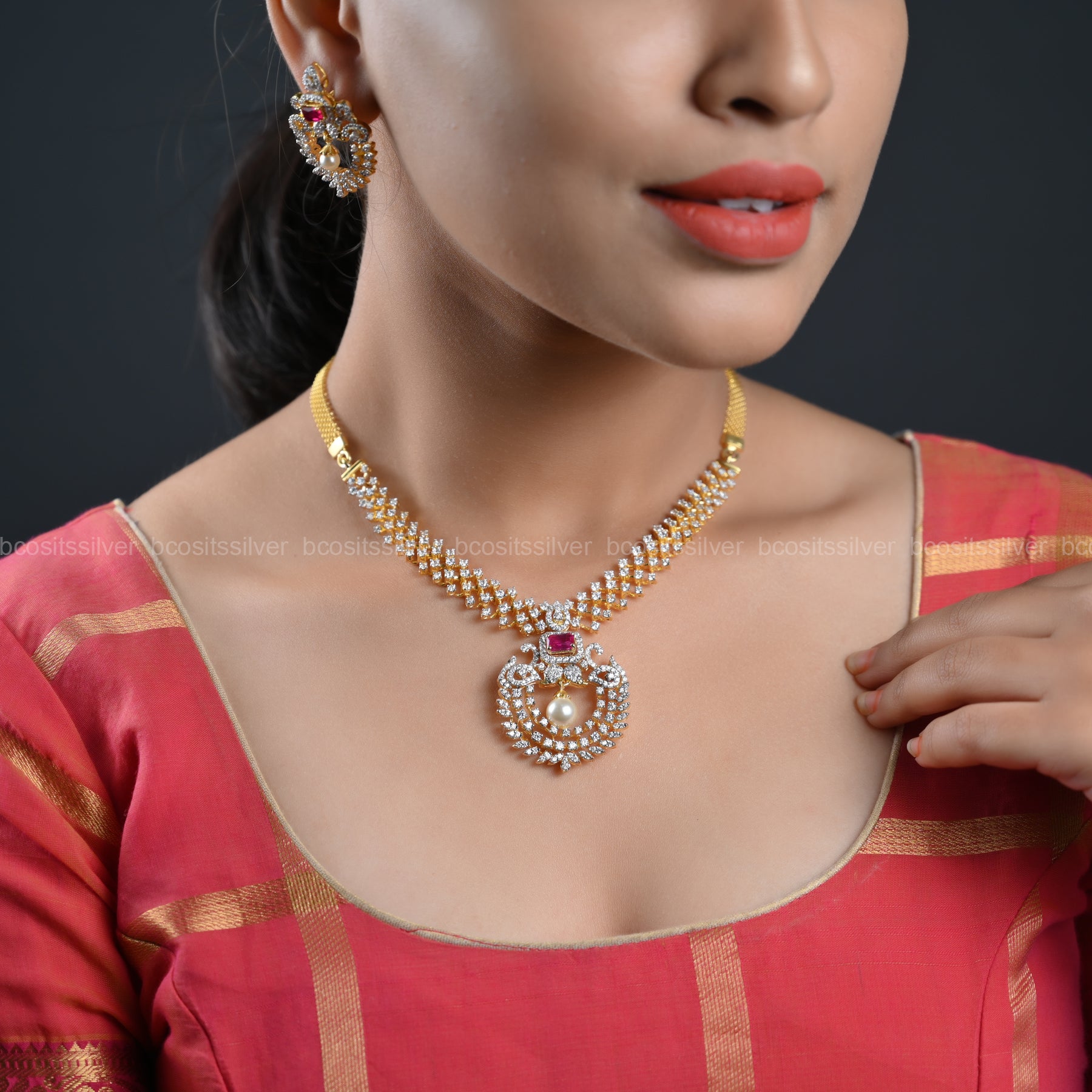 Theia Diamond Look Neckpiece only - 803