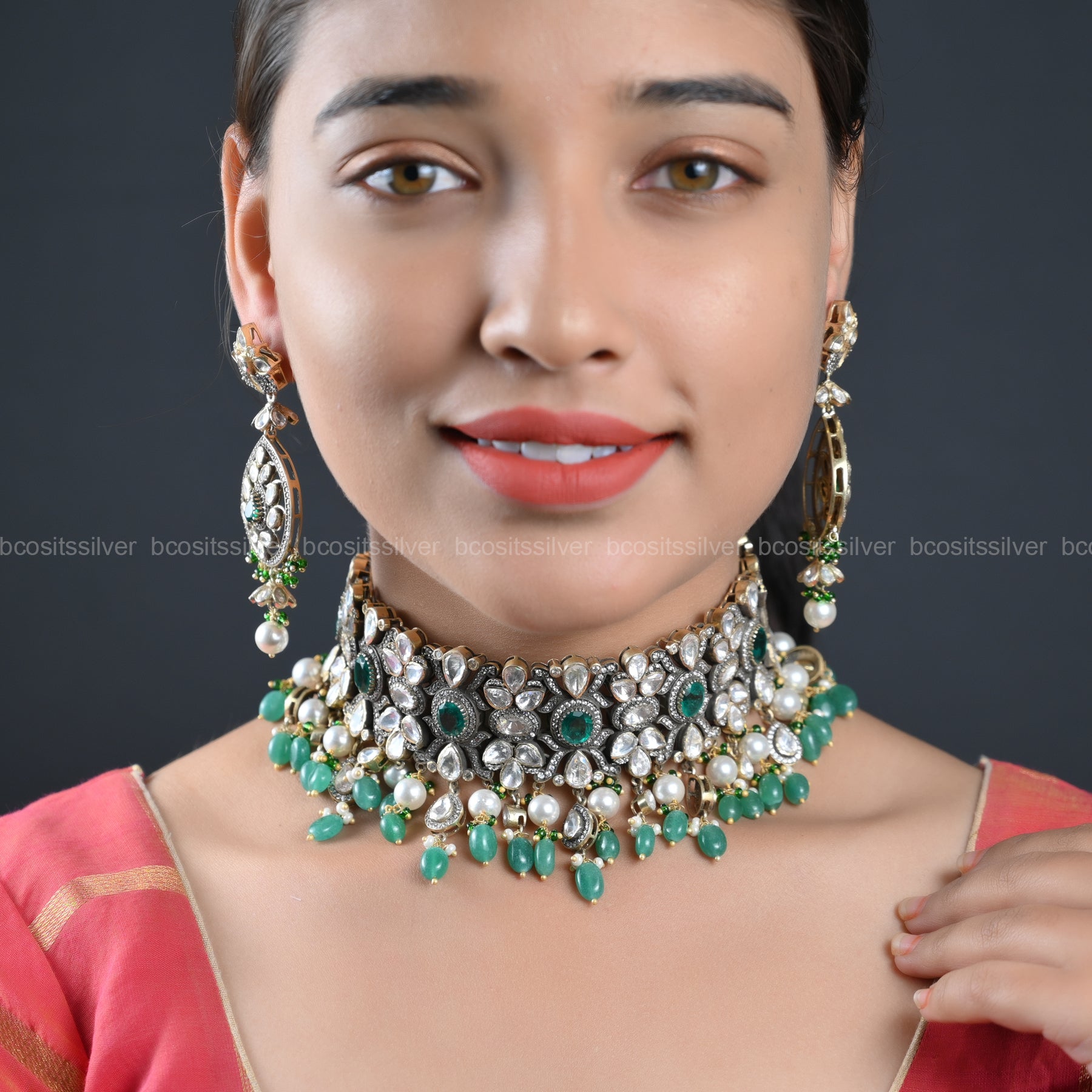 Victorian Choker with Earring- 787