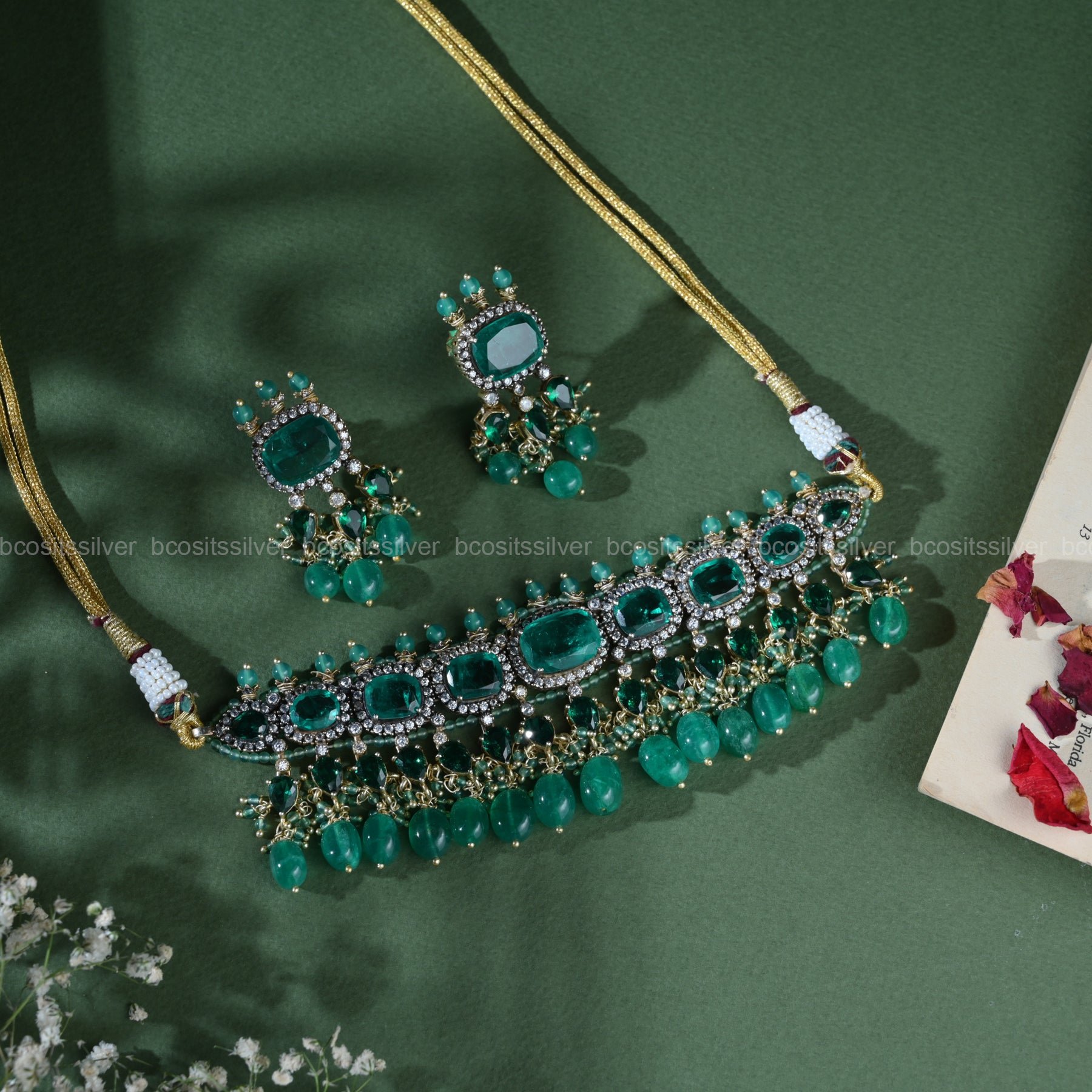 Victorian Choker with Earring - 785