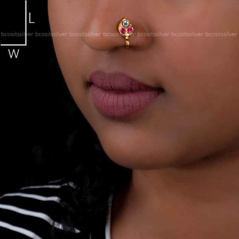 THILAK - Pink And White Nosepin