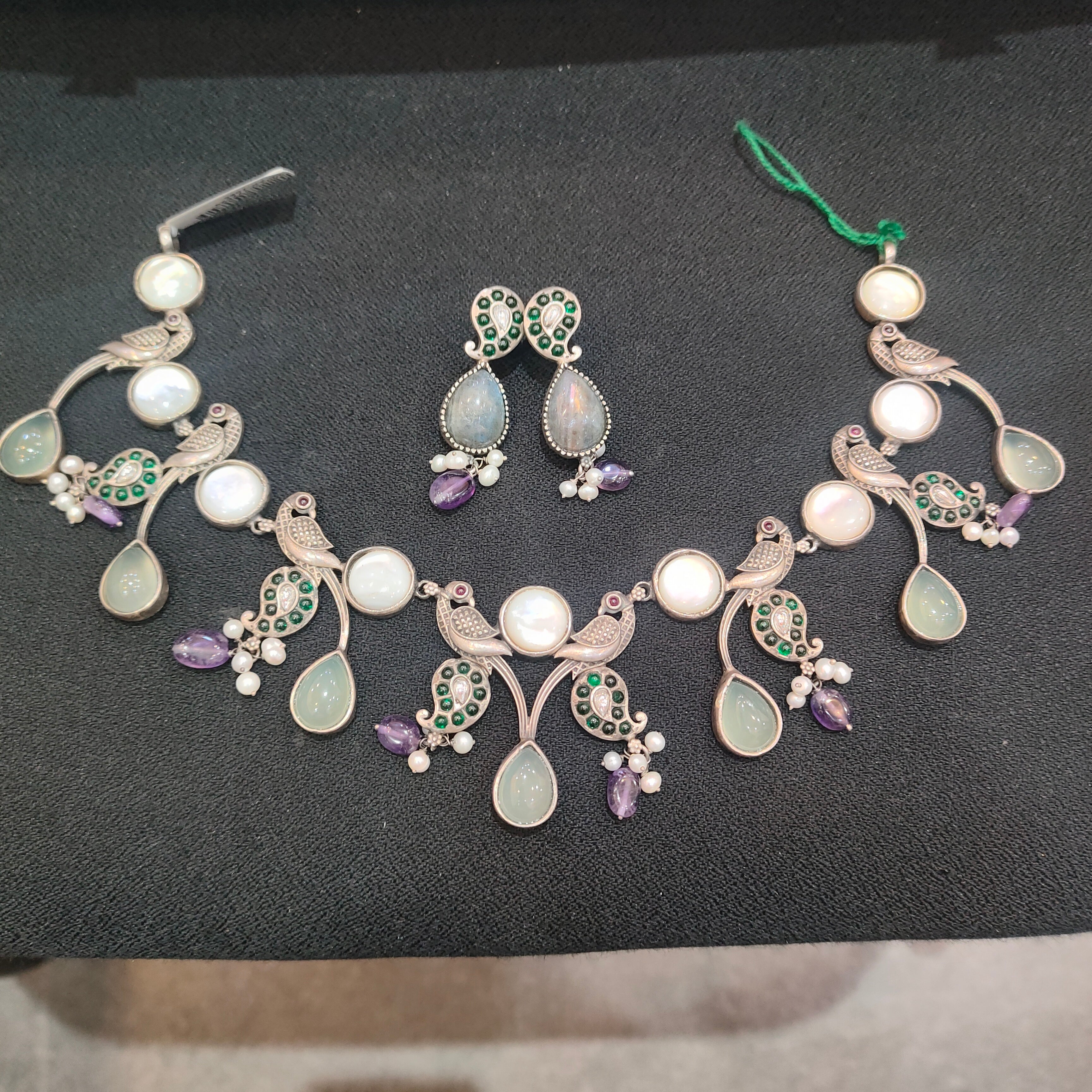 Silver Oxidized Neckpiece