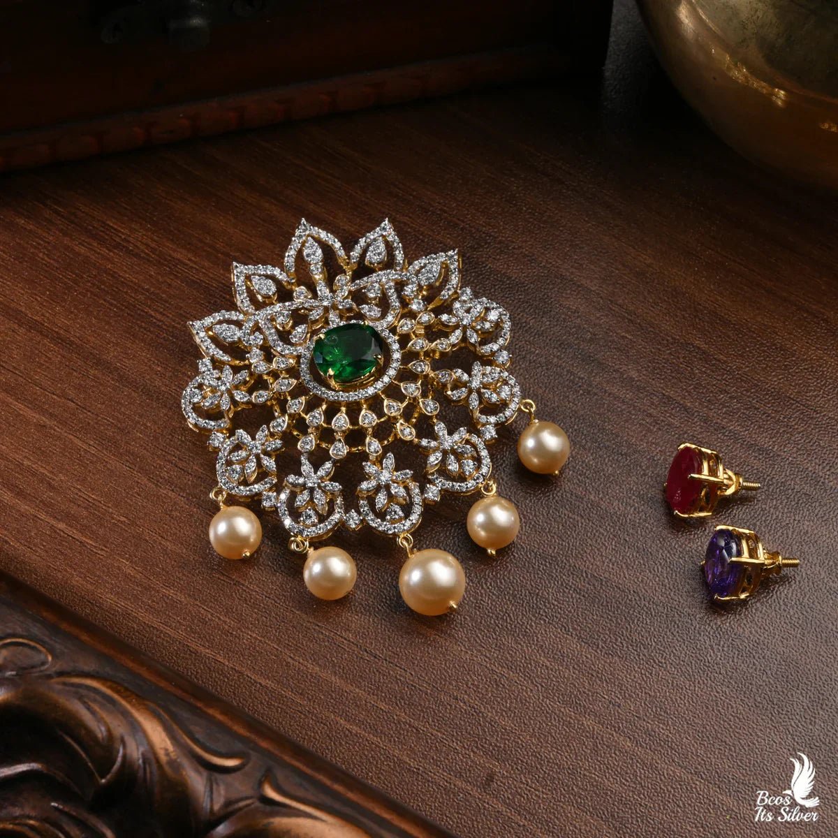 Diamond look a like tikka/pendent/hairaccessory - BCOS Its Silver