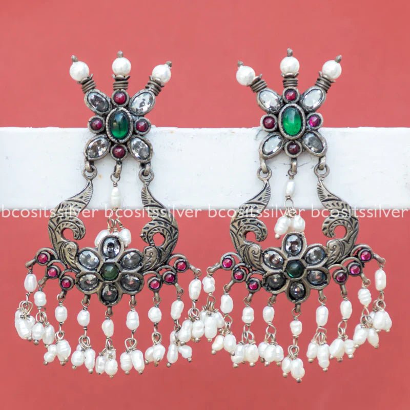 Silver Oxidized Earring - BCOS Its Silver