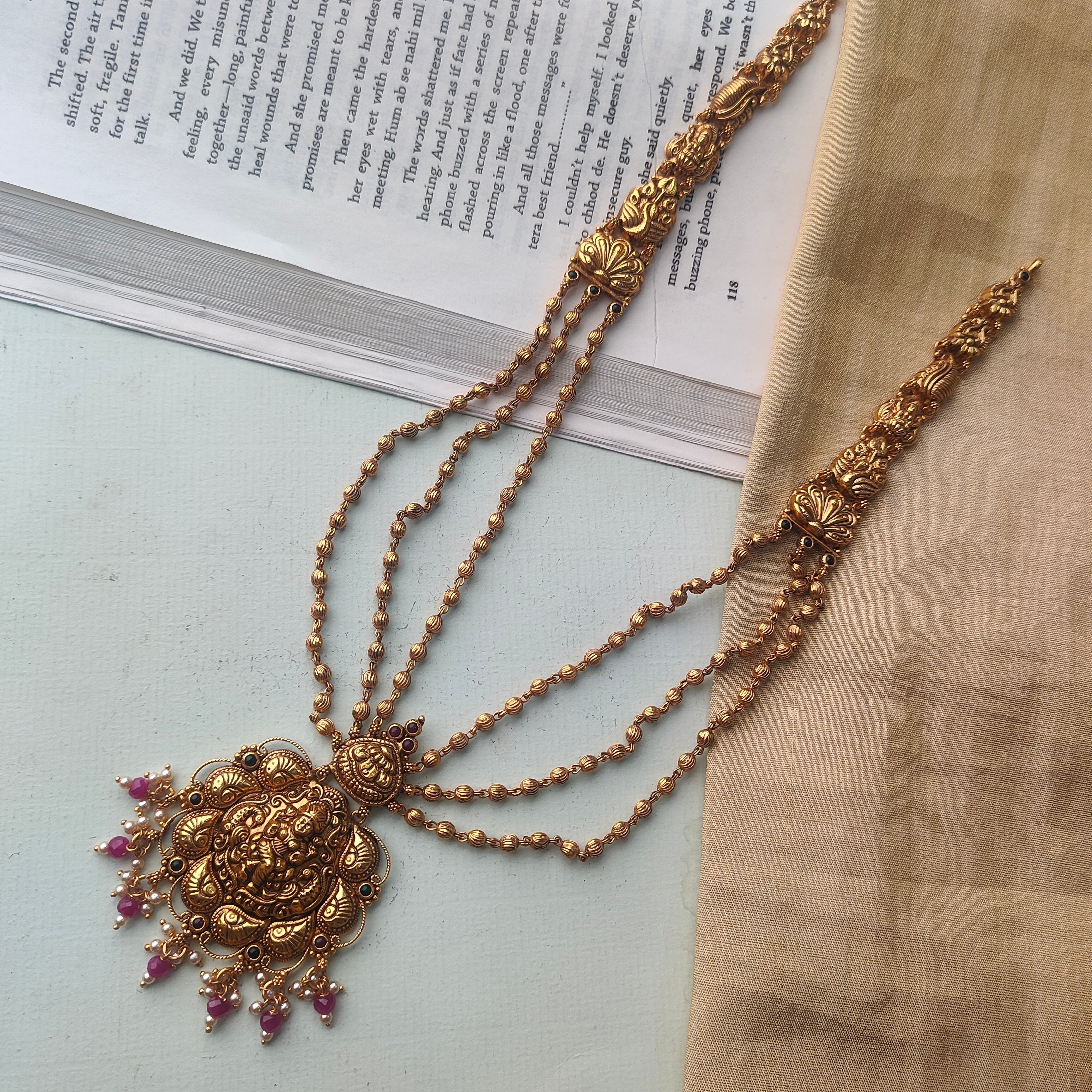 3 Layer Mohan Mala - 0042 - BCOS Its Silver