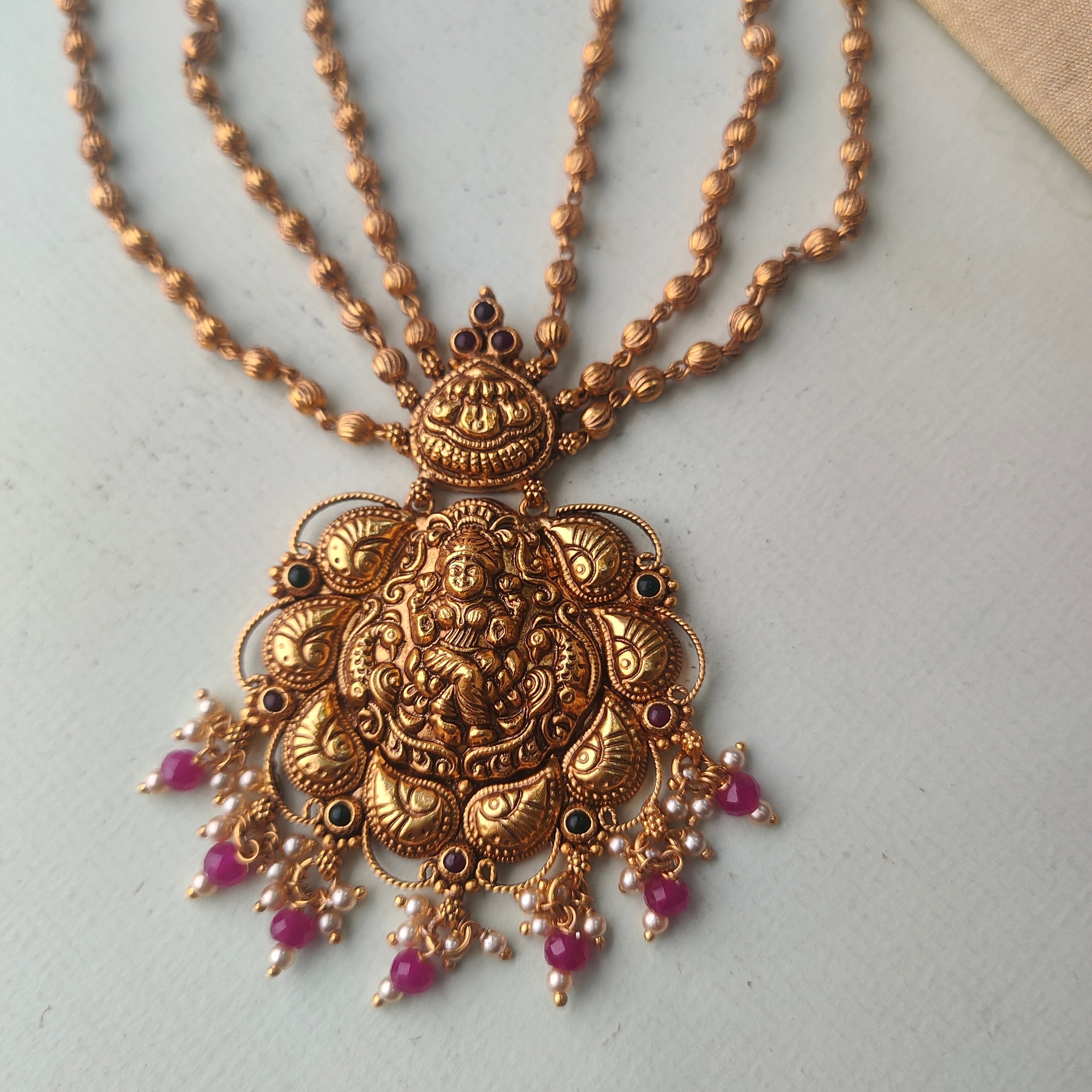 3 Layer Mohan Mala - 0042 - BCOS Its Silver