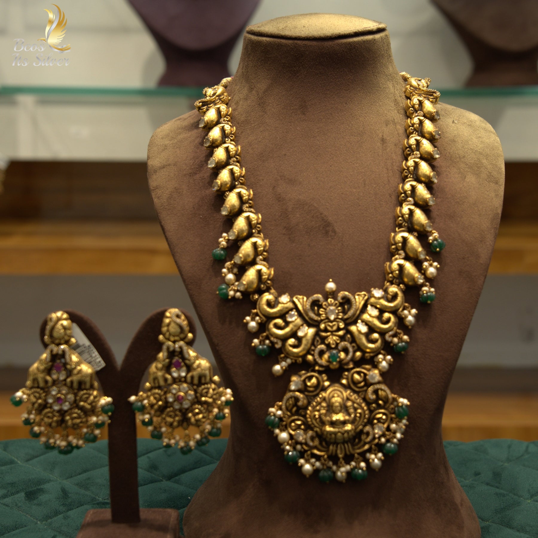 92.5 Silver Bridal peacock Haram - 5241