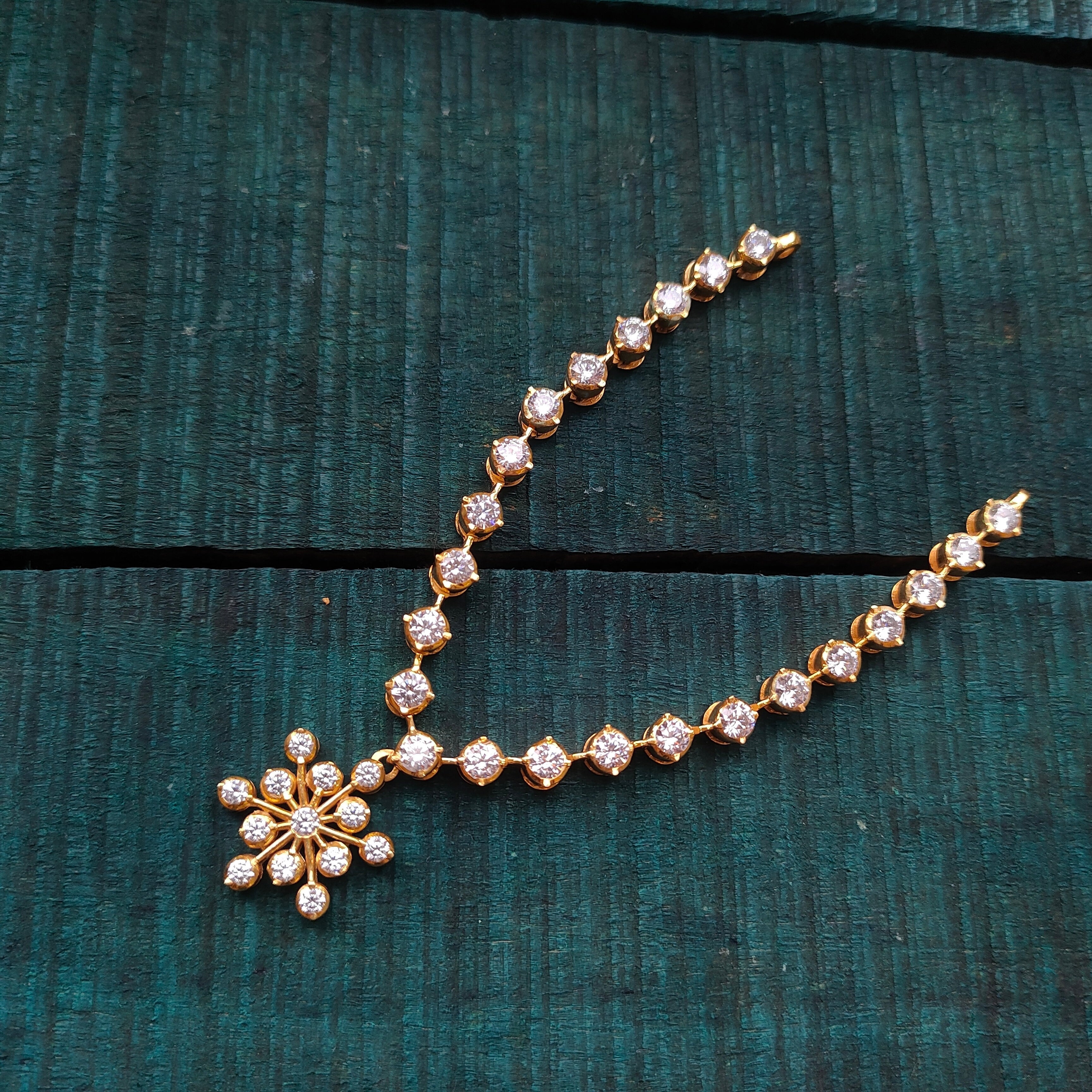 925 Silver Diamond Look Close Setting Necklace - 0077 - BCOS Its Silver