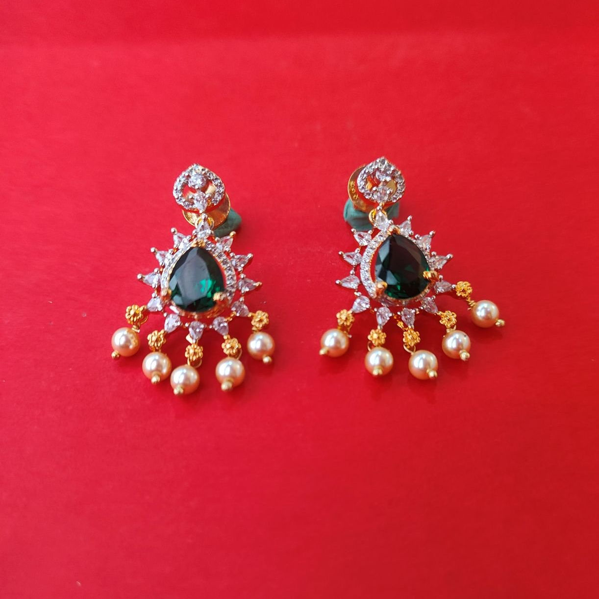 925 Silver Gold Plated Earrings - 0567 - BCOS Its Silver