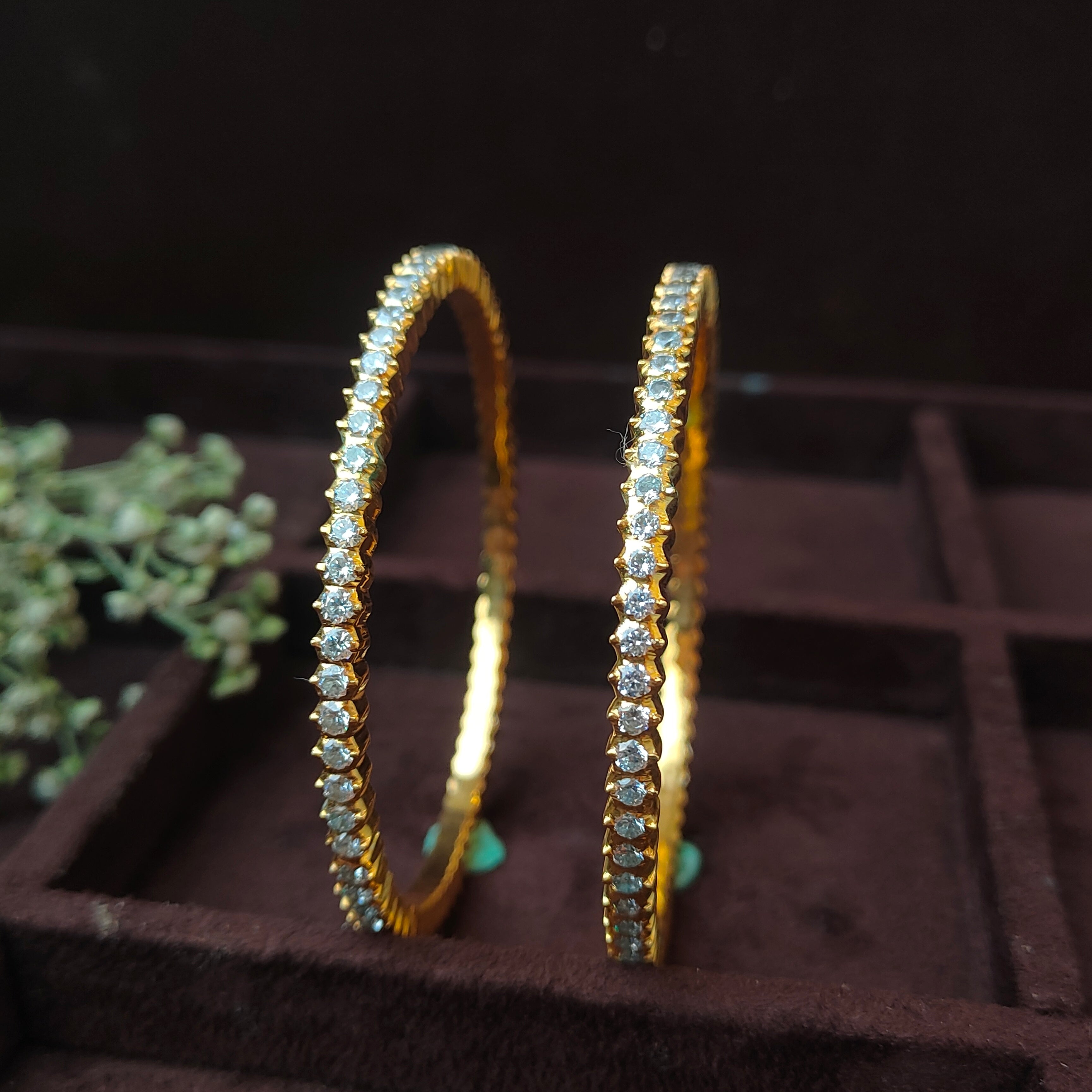 925 Silver Theia Gold Plated Bangle - 0569 - BCOS Its Silver