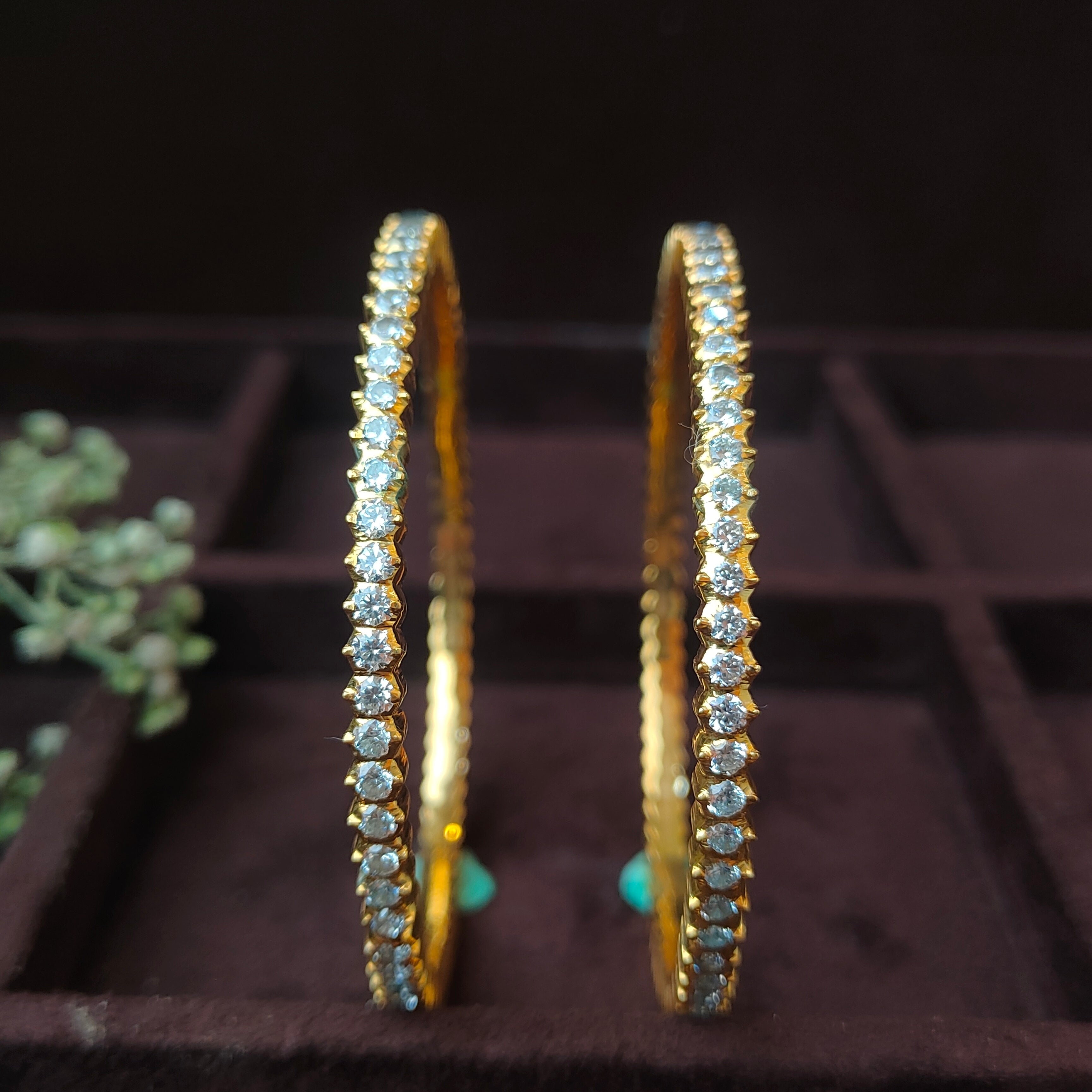925 Silver Theia Gold Plated Bangle - 0569 - BCOS Its Silver