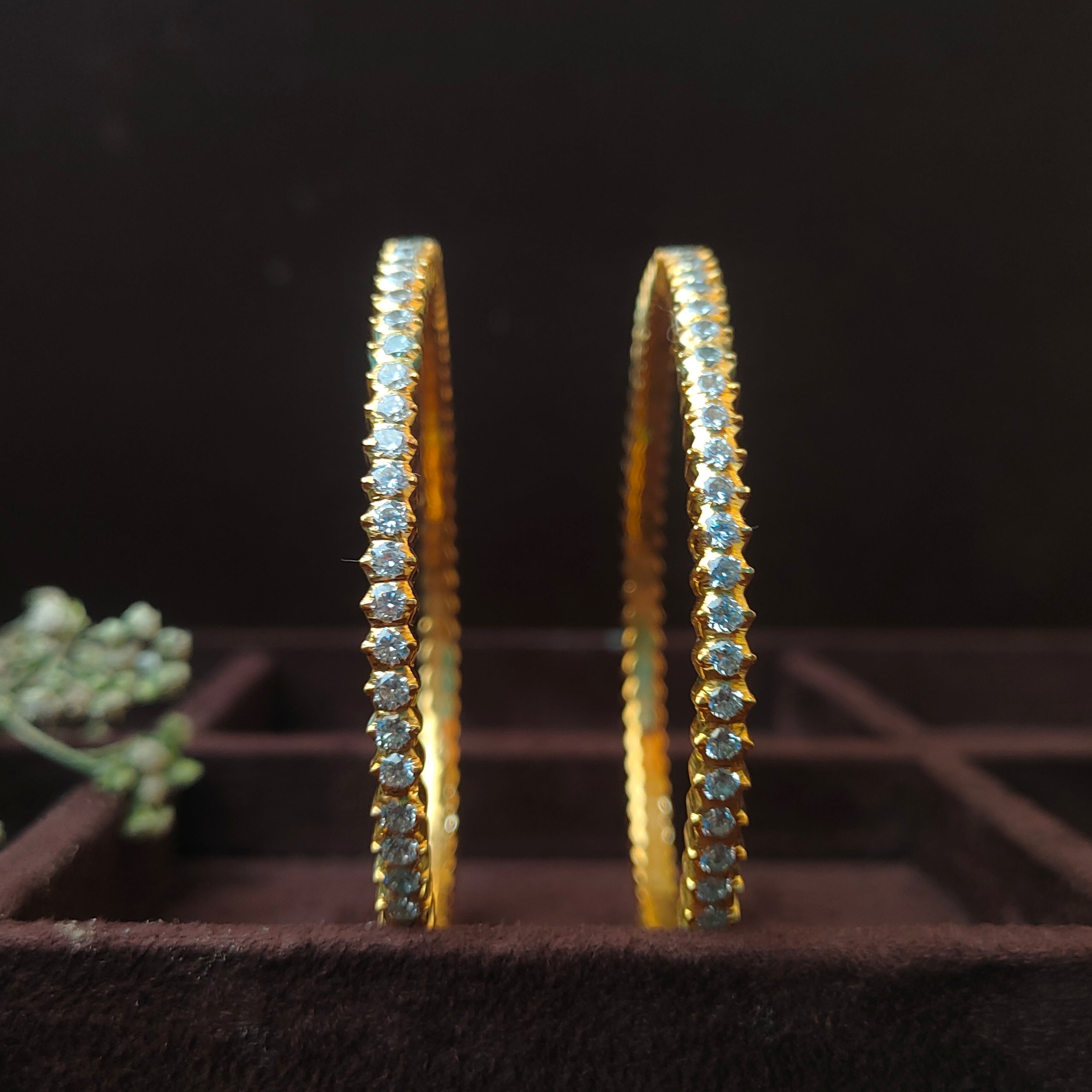 925 Silver Theia Gold Plated Bangle - 0569 - BCOS Its Silver