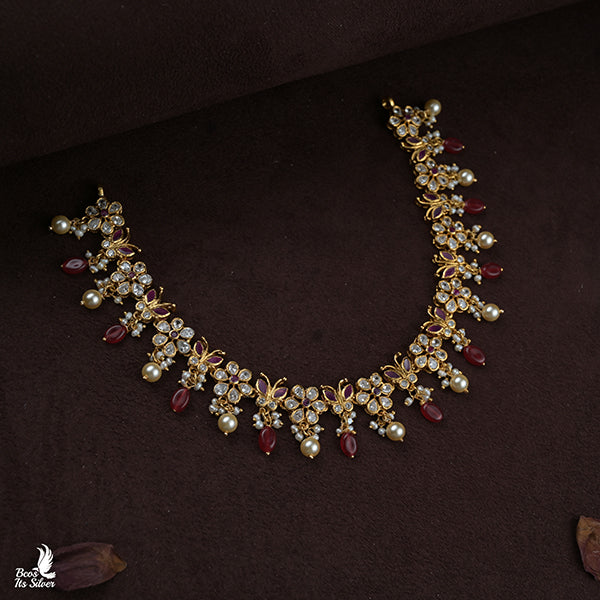 925 Gold Plated Butterfly Necklace-0994