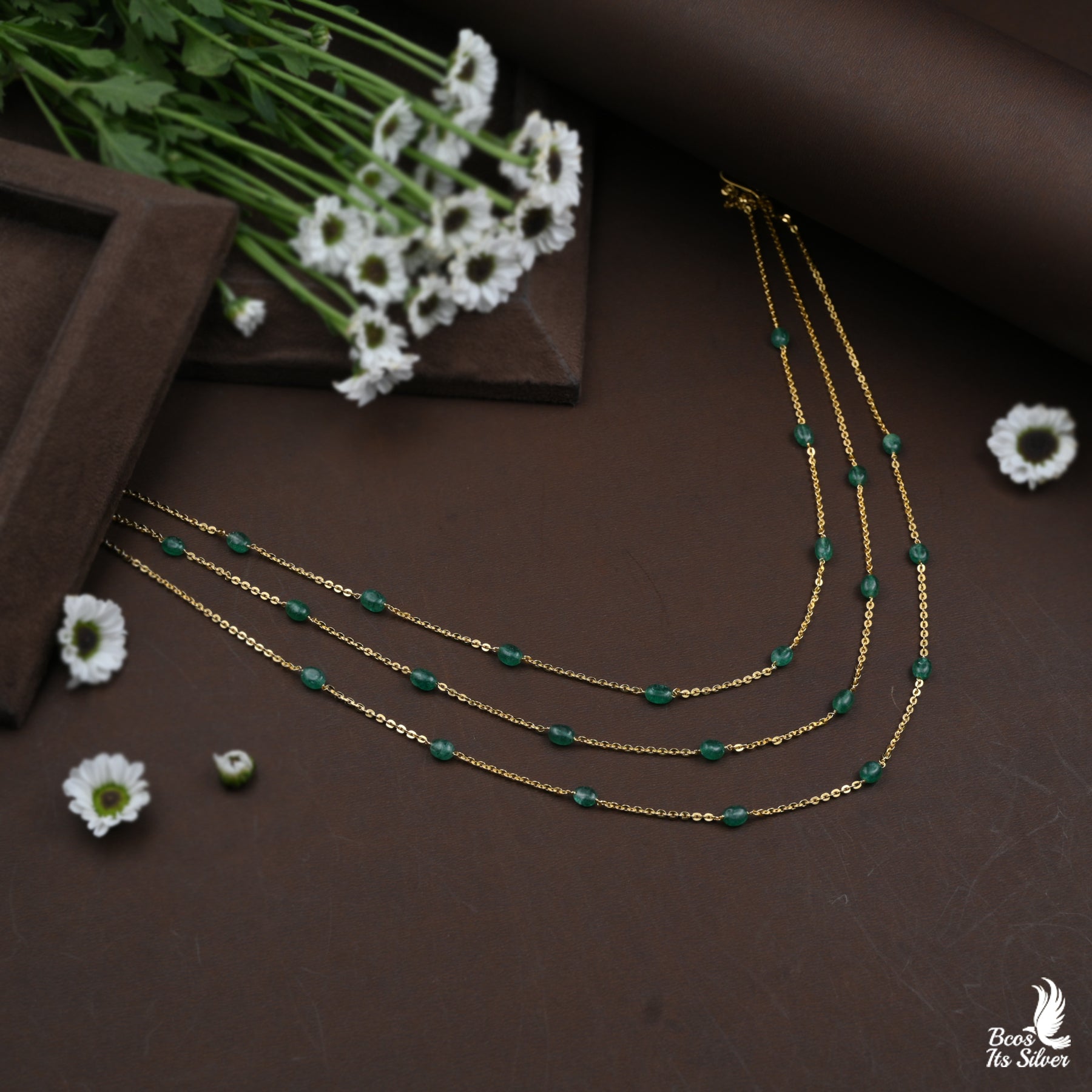 925 Gold plated Beads Chain-001