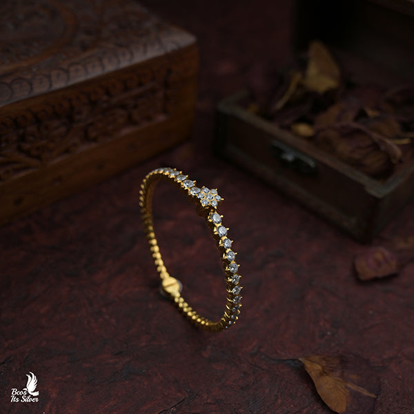 925 Silver Closs setting Bangle -1025
