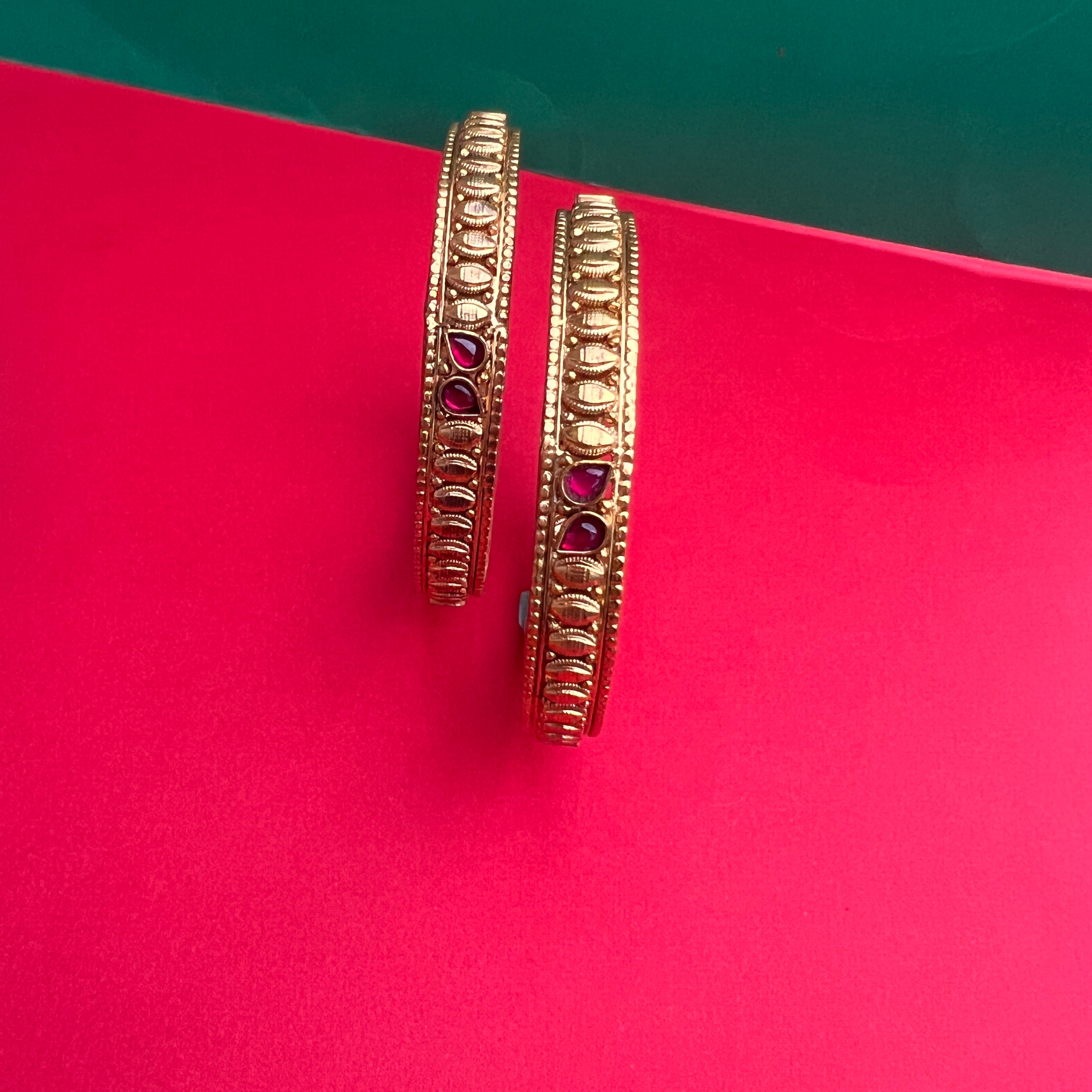 925 Silver Gold Plated Bangle-1224