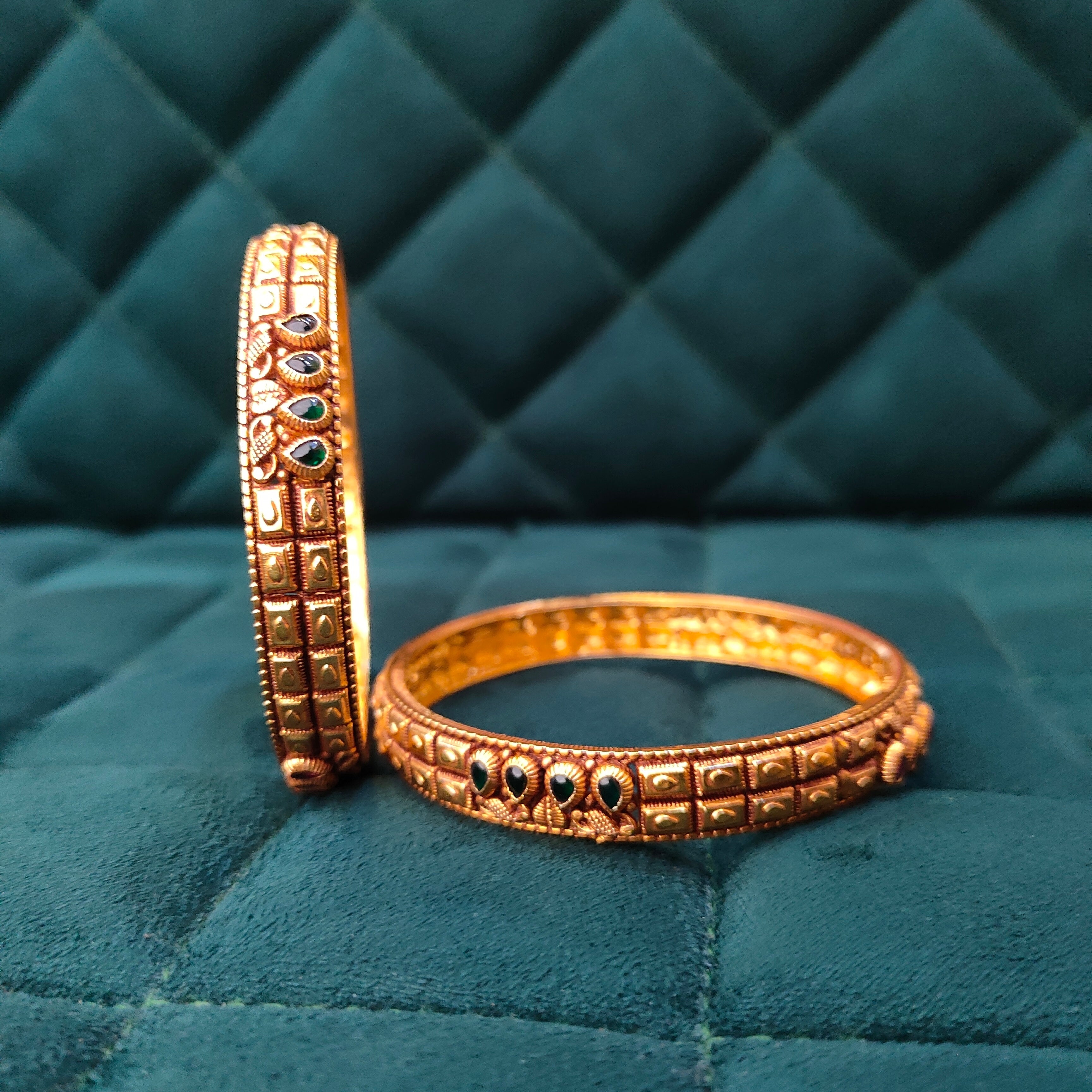 925 Silver Gold Plated Bangle-1295