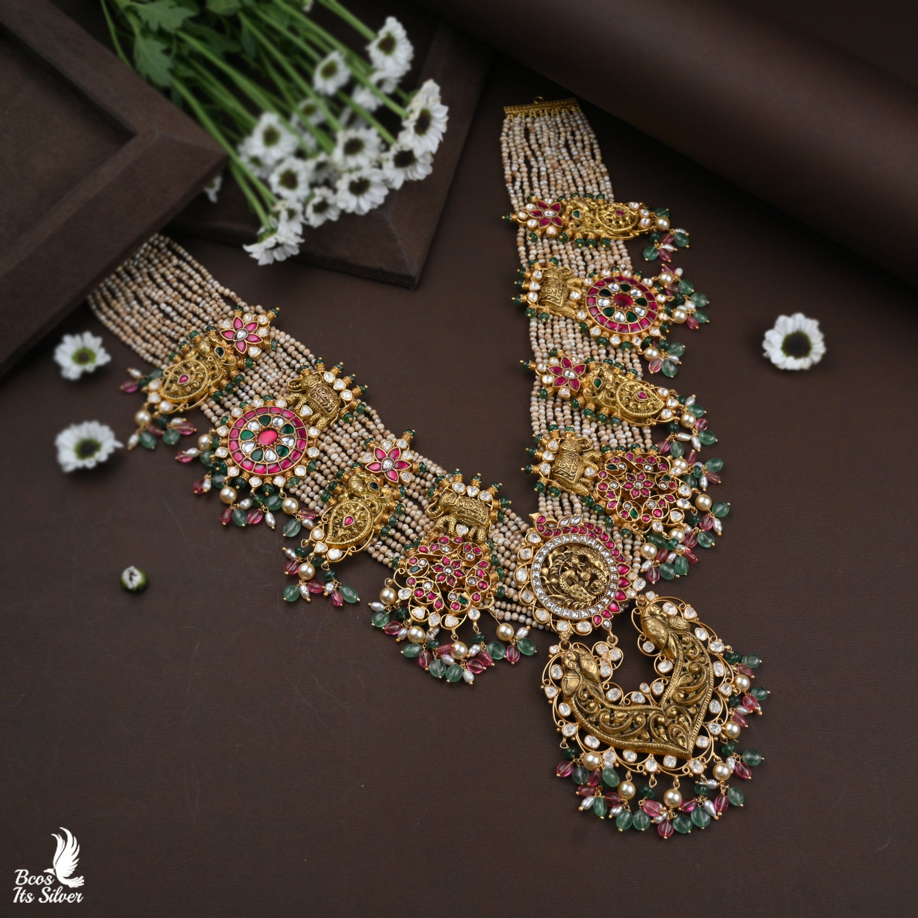 925 Silver Gold Plated Beads Haram- 4564