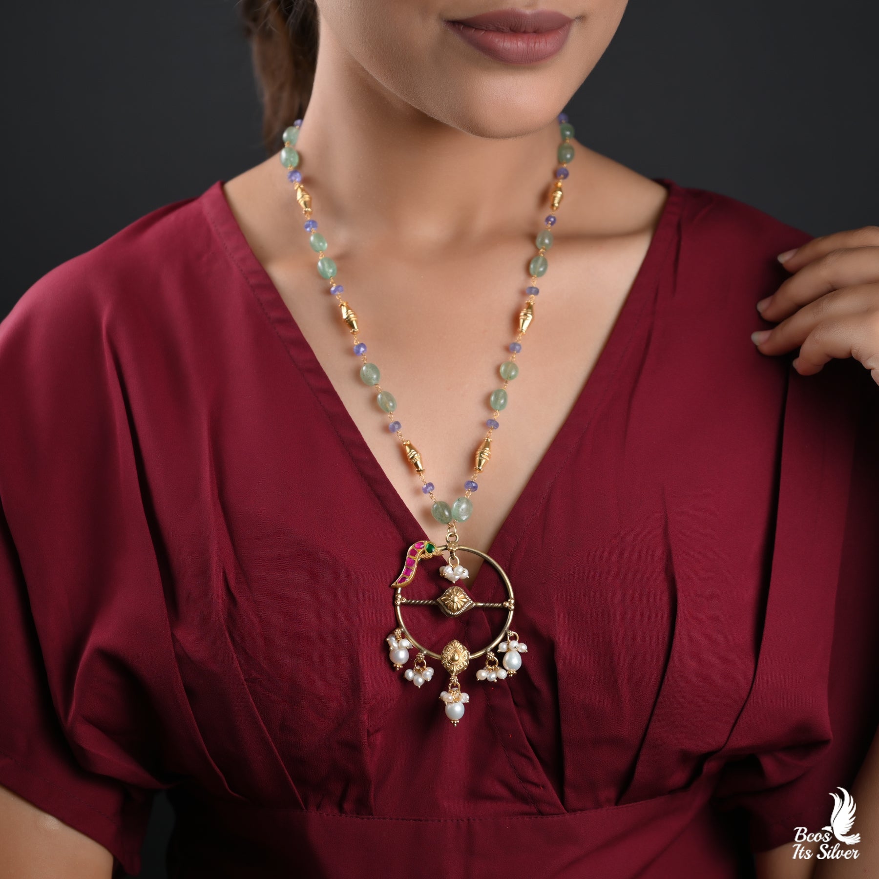 925 Silver Gold Plated Beads Haram- 4971