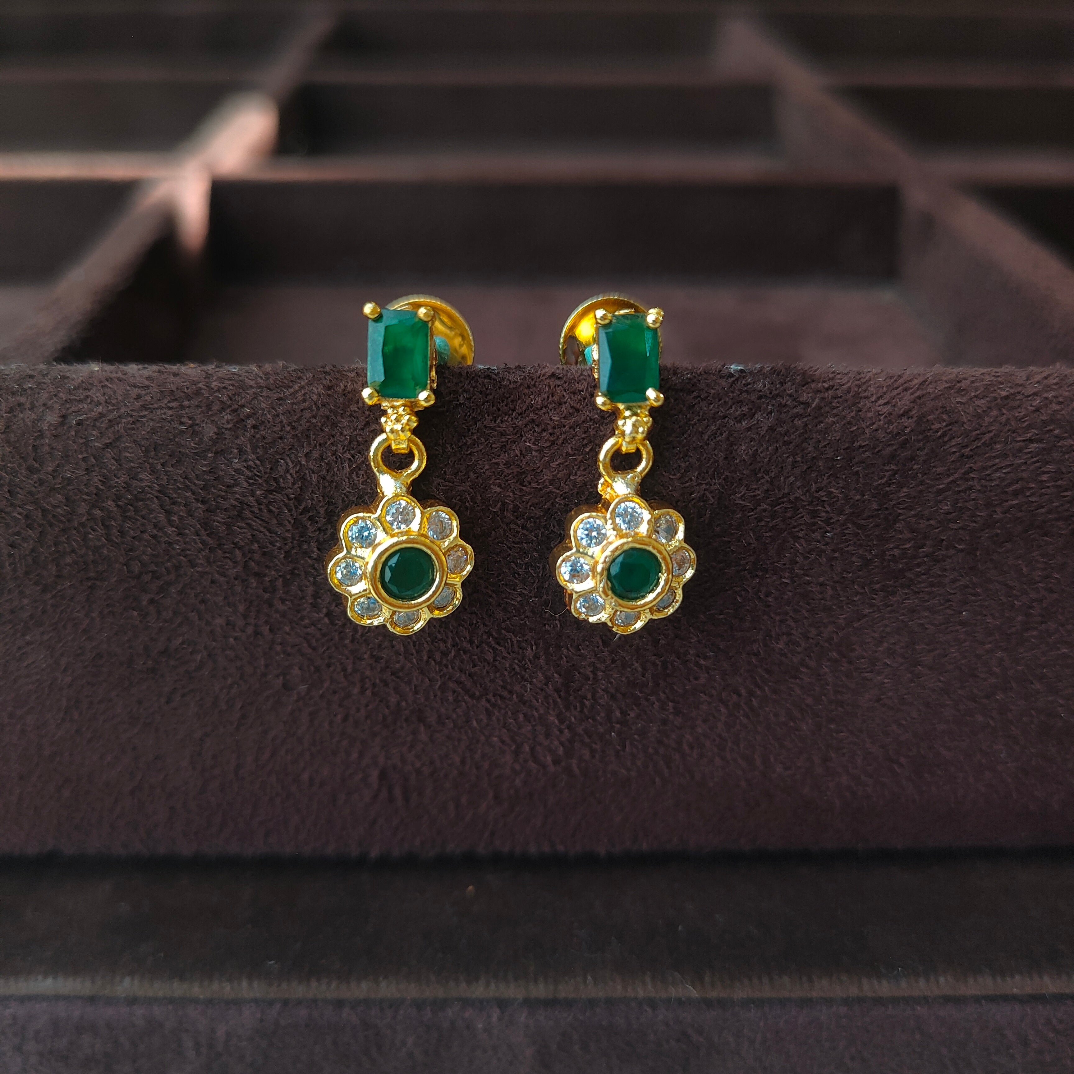 925 Silver Gold Plated  Earring -5562