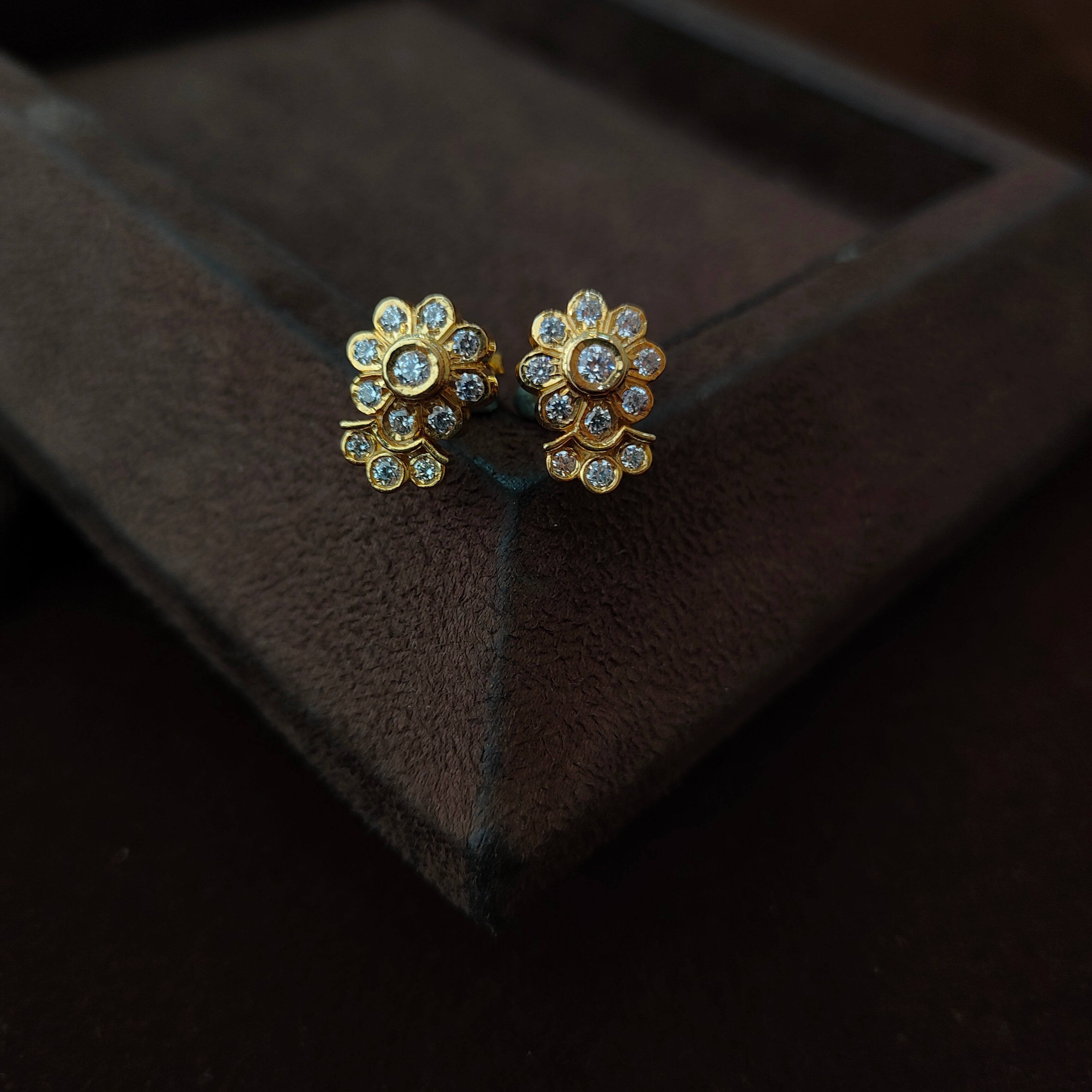 925 Silver Gold Plated  Earring -5566